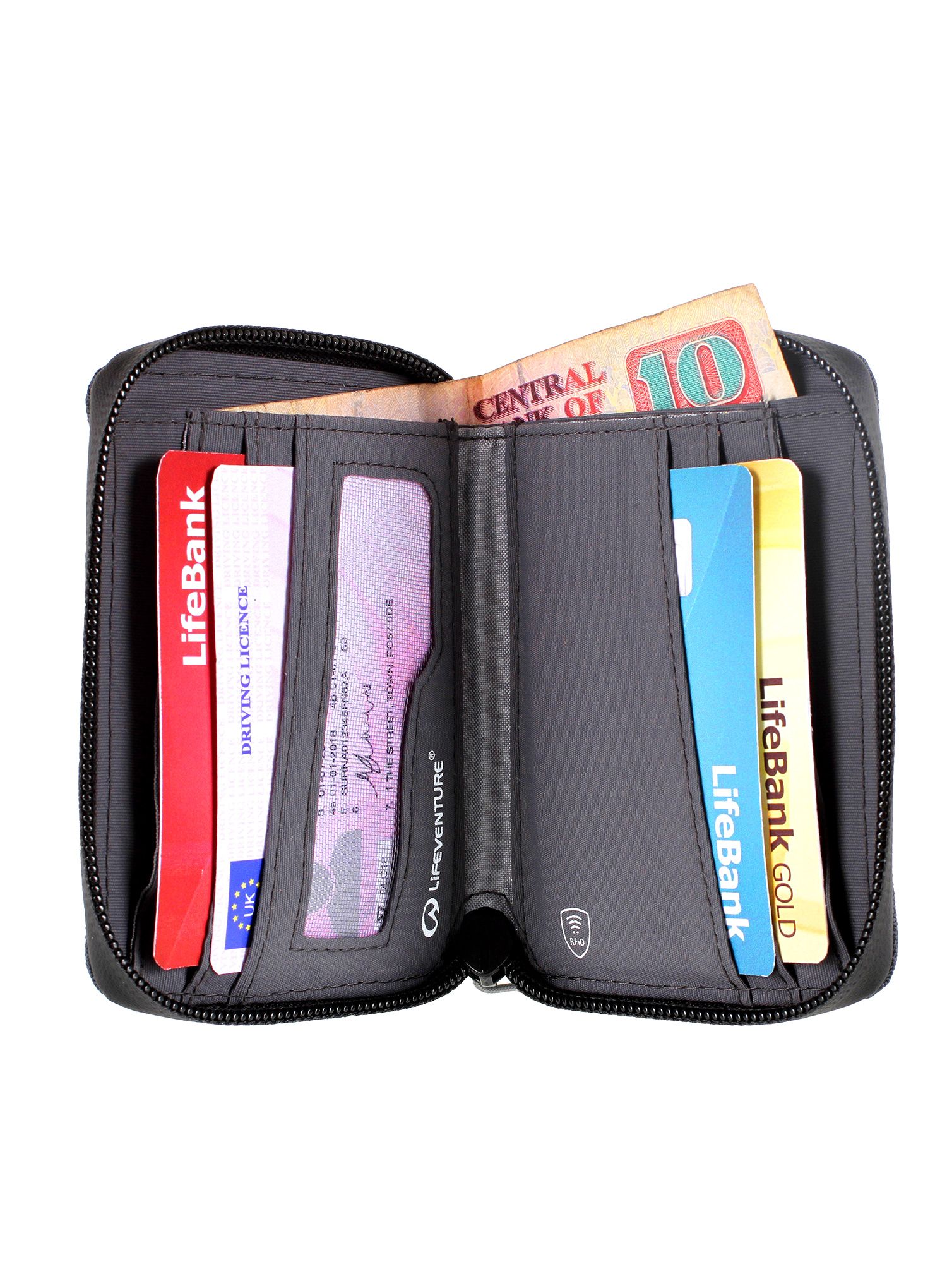 Denarnica Lifeventure Recycled RFID Bi-Fold Wallet - navy blue