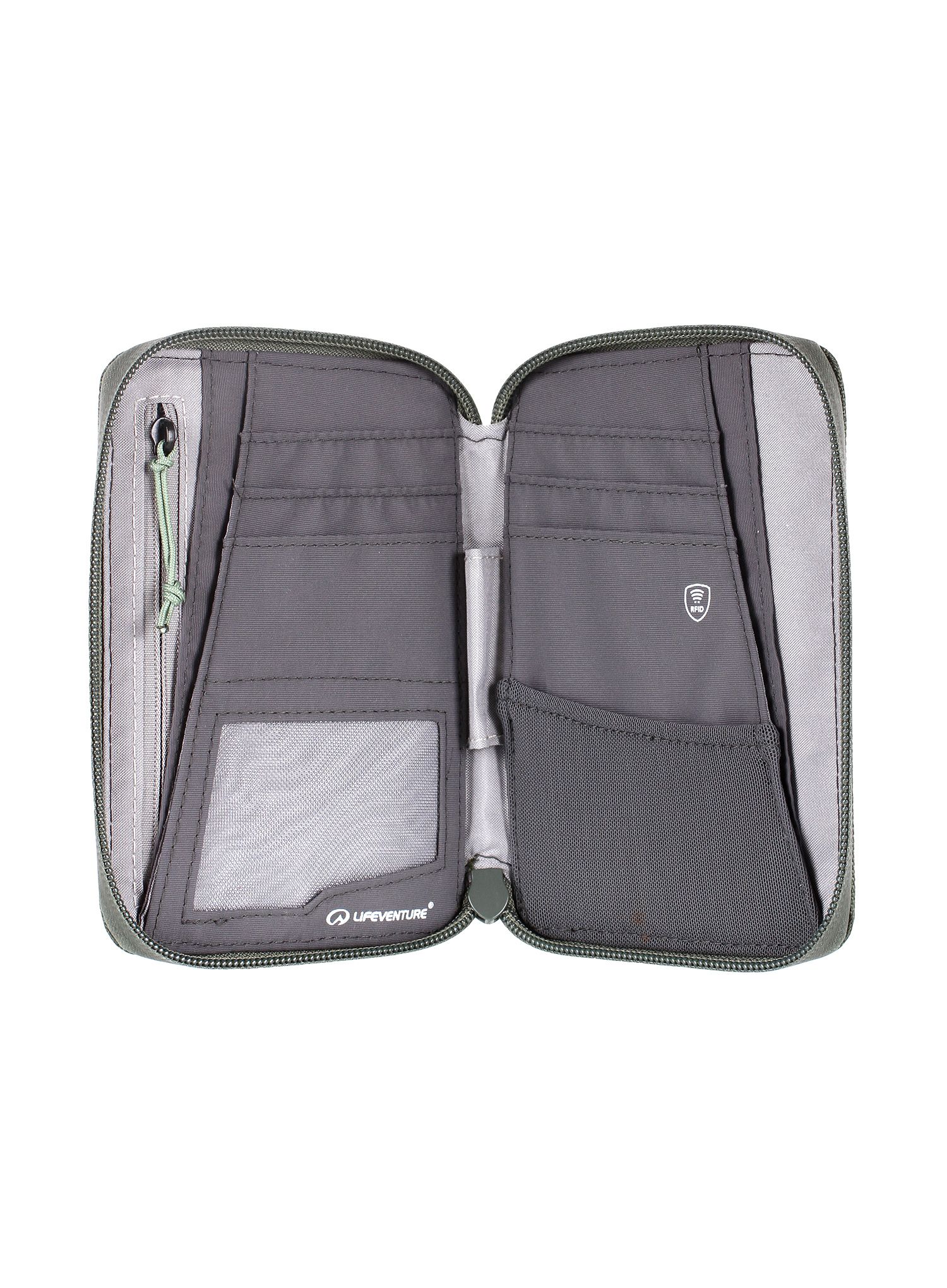 Denarnica Lifeventure Recycled RFiD Mini Travel Wallet - olive