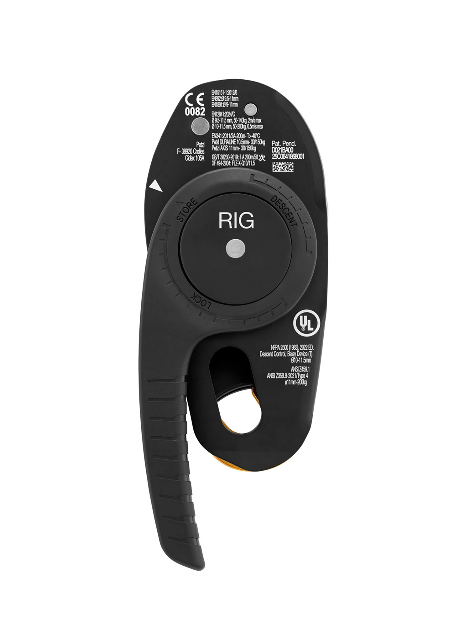 Naprava za spust Petzl Rig - yellow/yellow