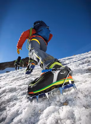 Polavtomatske dereze Salewa Alpinist Alu Combi - steel/blue