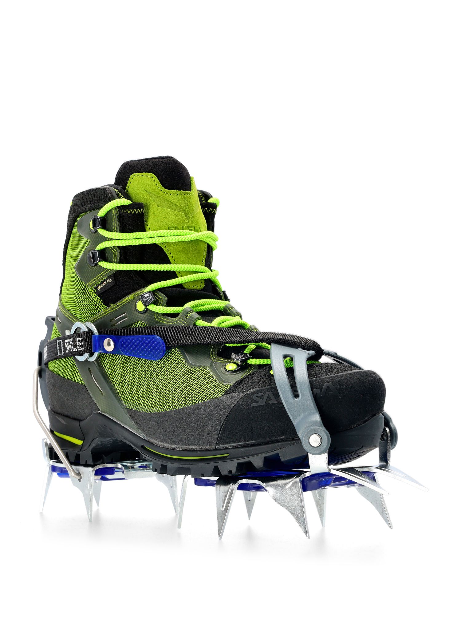 Polavtomatske dereze Salewa Alpinist Combi - steel/blue