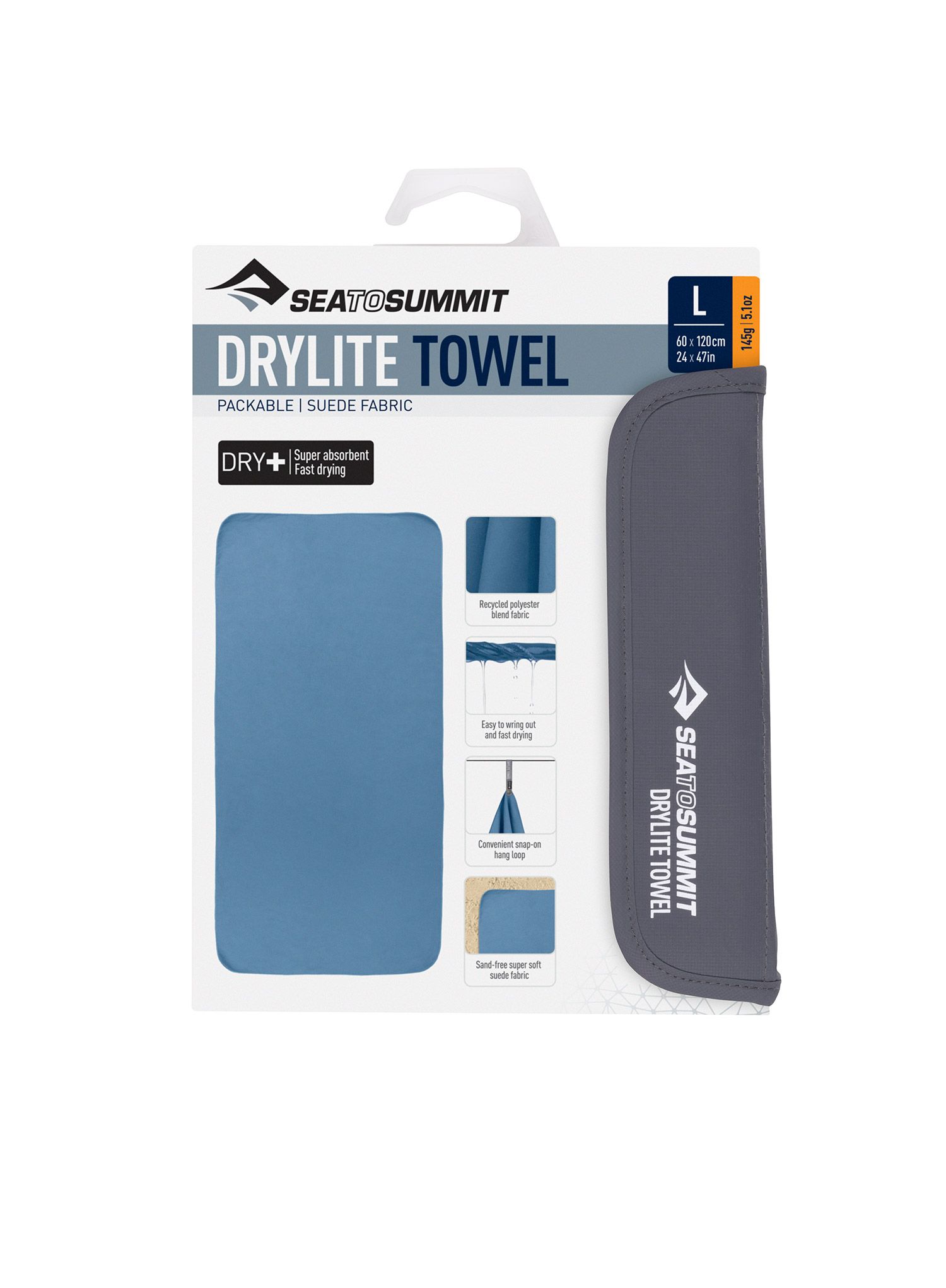 Pohodniška brisača Sea To Summit DryLite Towel L - moonlight