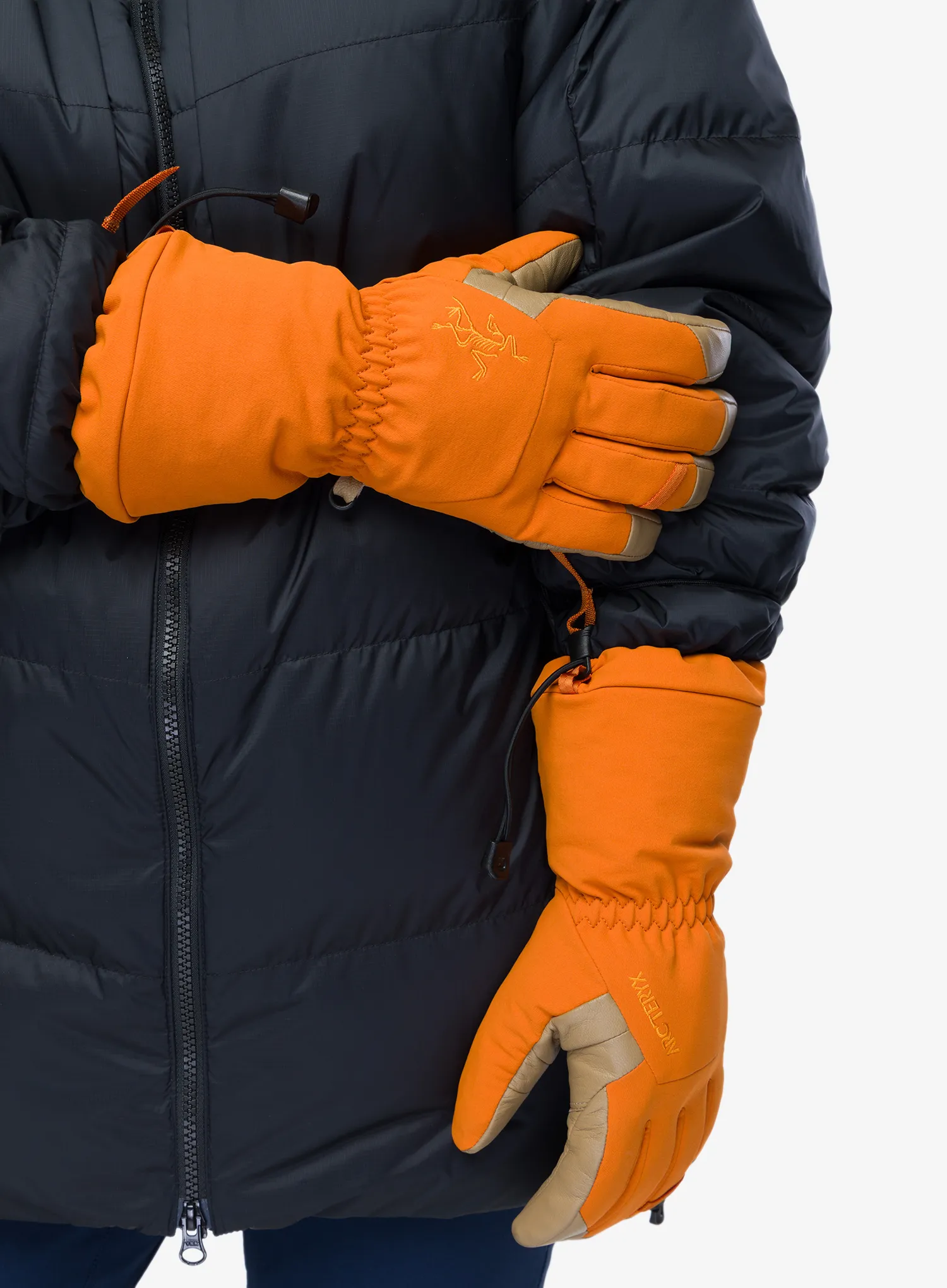 Smučarske rokavice Arcteryx Fission SV Glove - copper sky/canvas