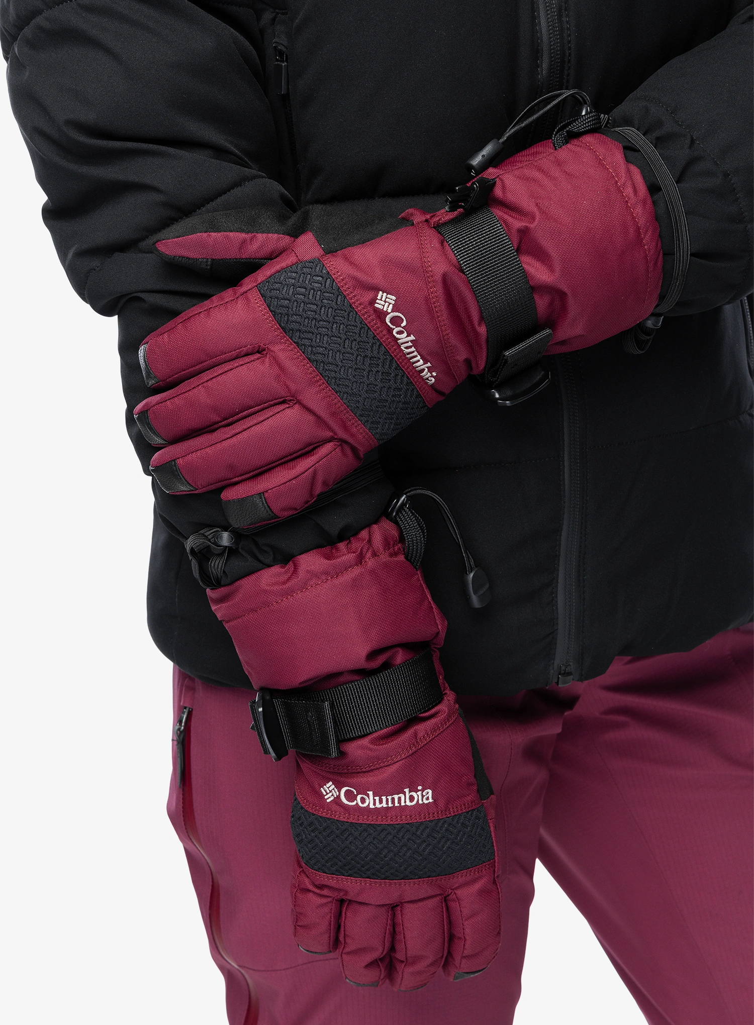 Ženske smučarske rokavice Columbia Whirlibird III Glove - rich wine