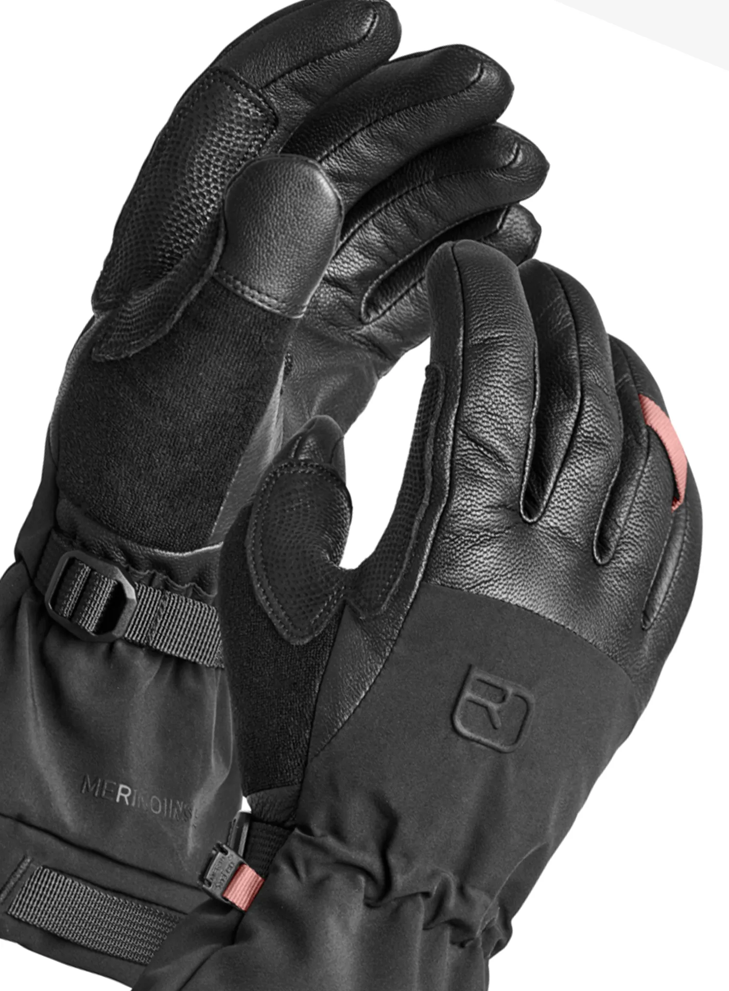 Ženske smučarske rokavice Ortovox Merino Freeride Glove - black raven/raven