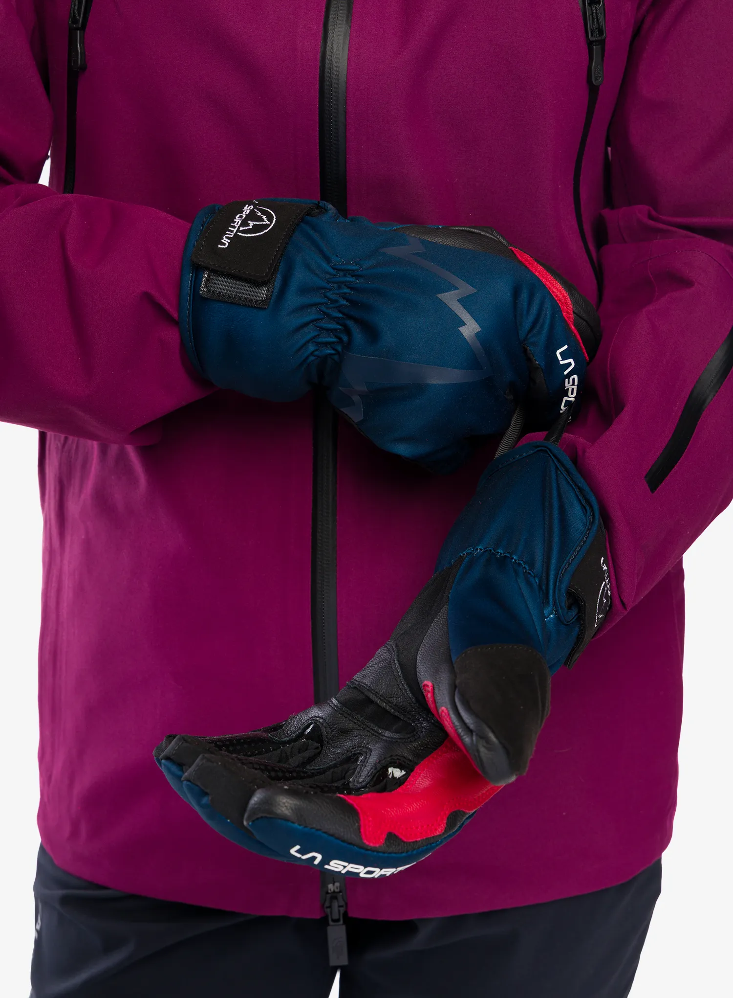 Smučarske rokavice La Sportiva Ski Touring Gloves - storm blue/red
