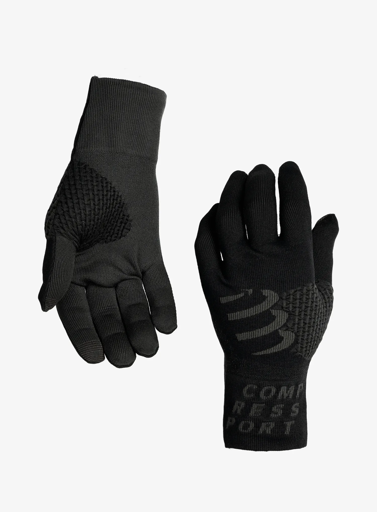 Rokavice za tek Compressport 3D Thermo Gloves - black/black
