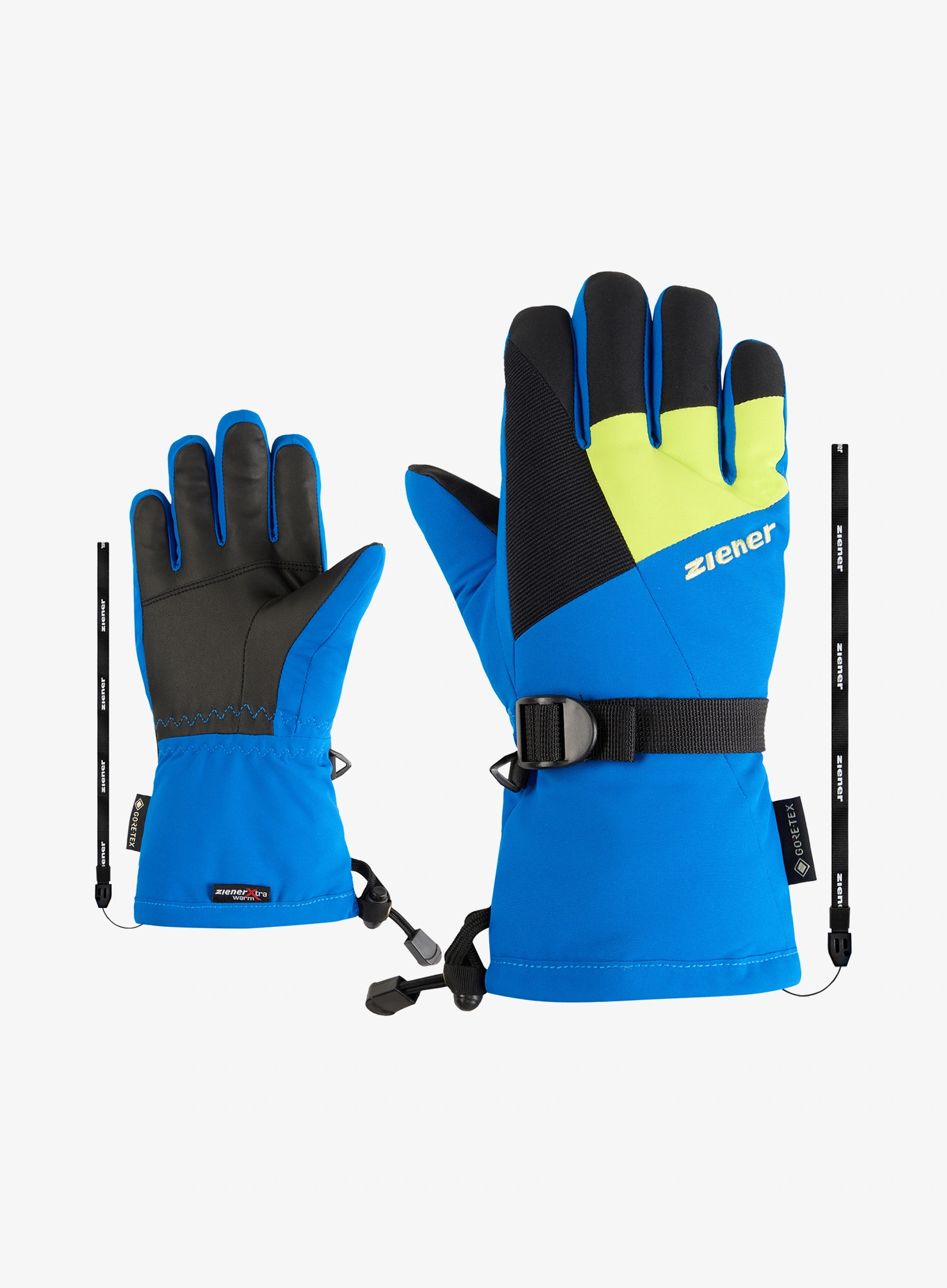 Otroške rokavice Ziener Lani GTX Junior - black/persian blue