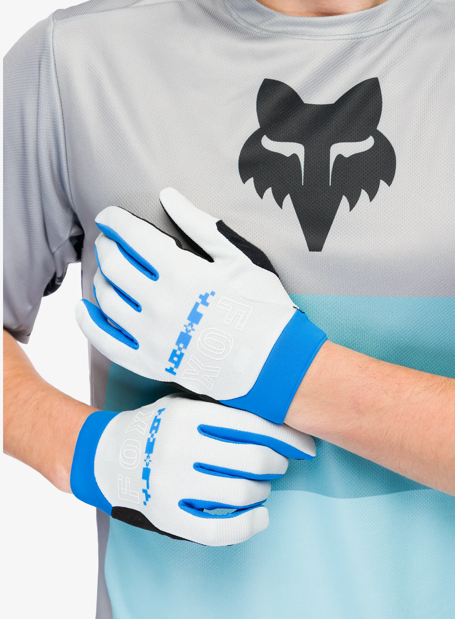 MTB rokavice Fox Ranger Glove Digi Image - pale blue