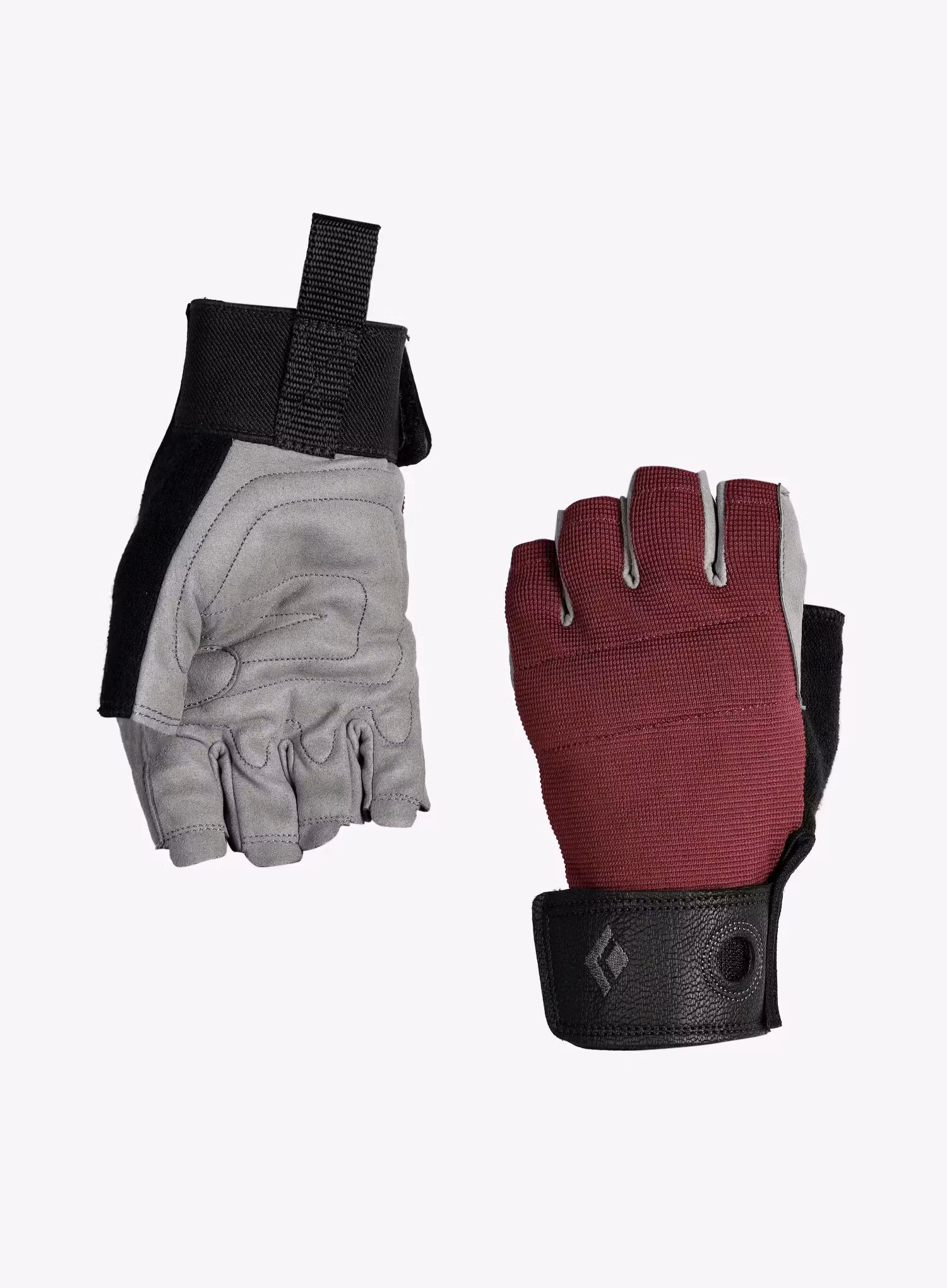 Rokavice za ferate Black Diamond Crag Half-Finger Gloves - bordeaux