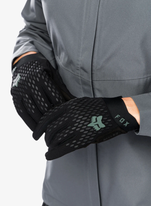 Ženske kolesarske rokavice Fox Defend Glove - black/black