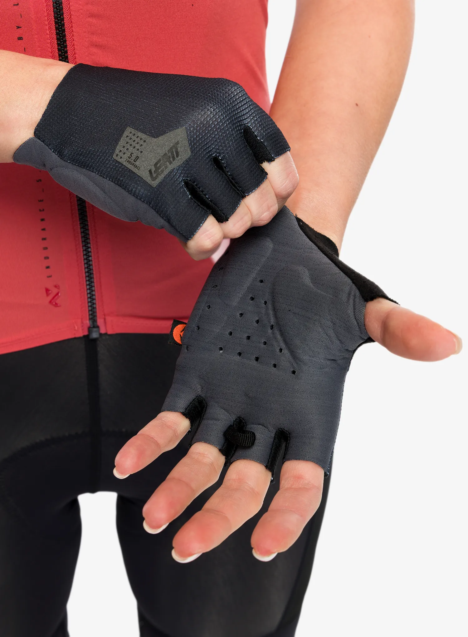 Ženske kolesarske rokavice Leatt Glove MTB 5.0 Endurance - black/grey