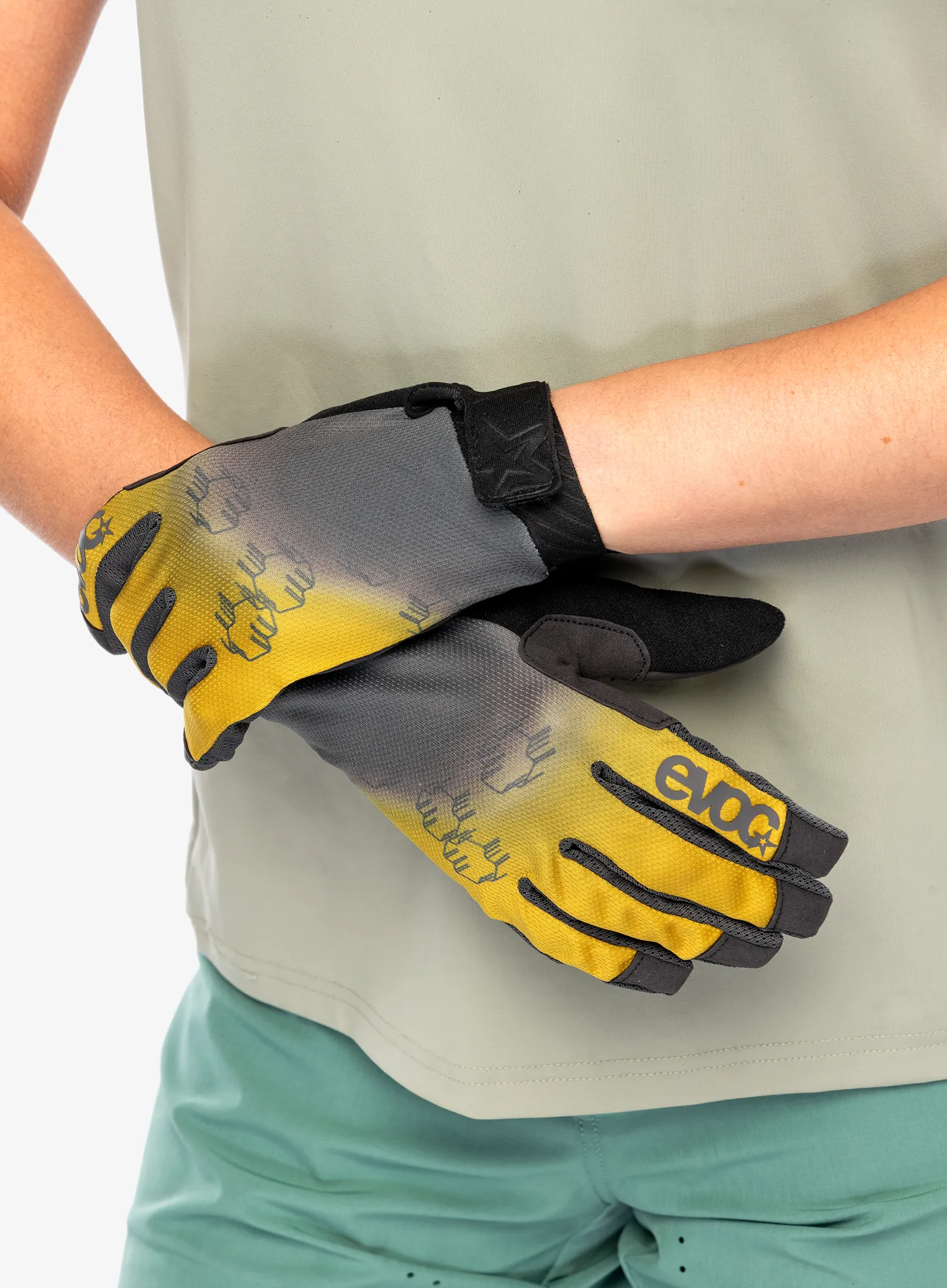 Kolesarske rokavice dolge Evoc Enduro Touch Glove - curry