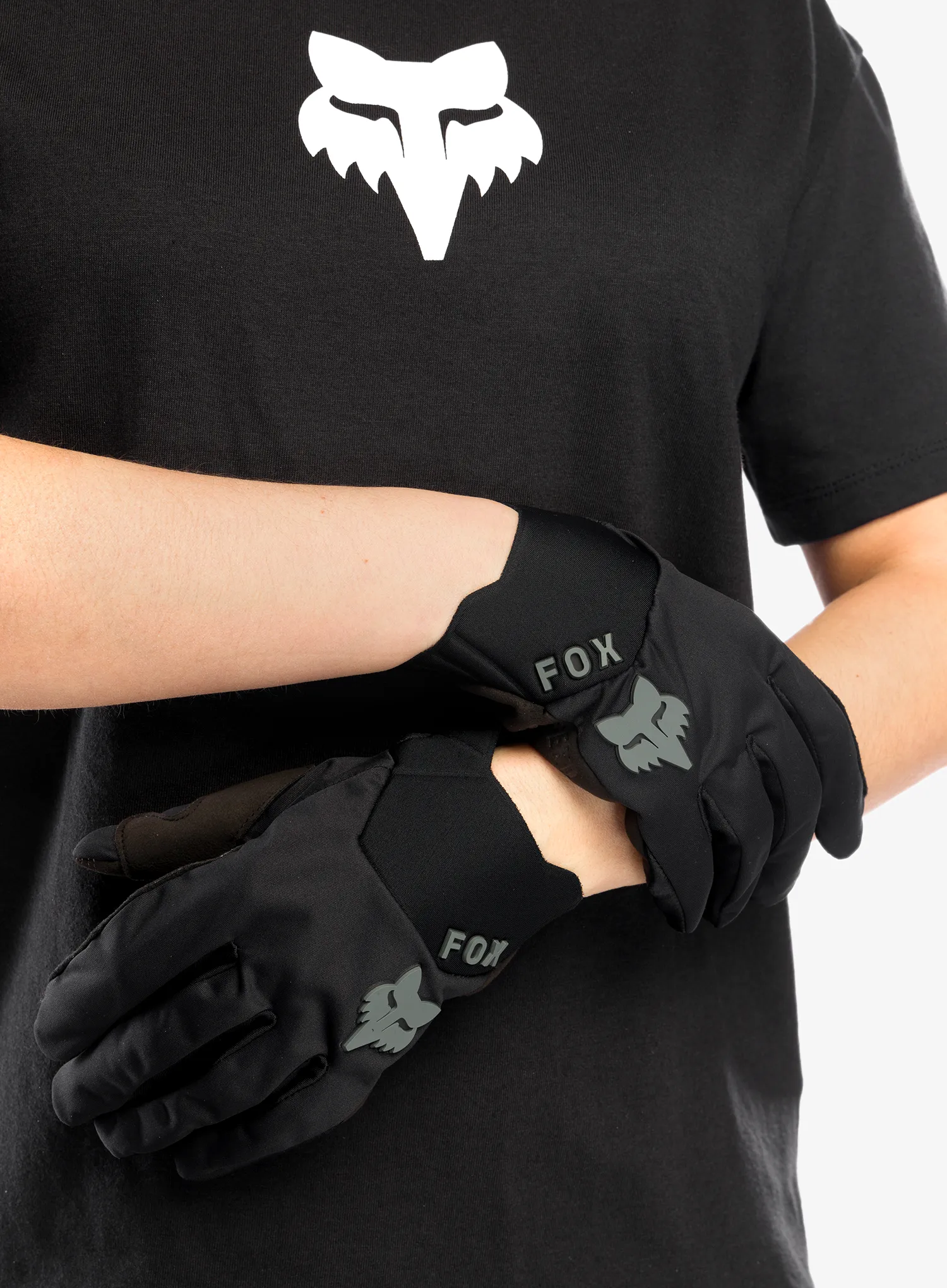 Kolesarske rokavice Fox Defend Wind Offroad Glove - black