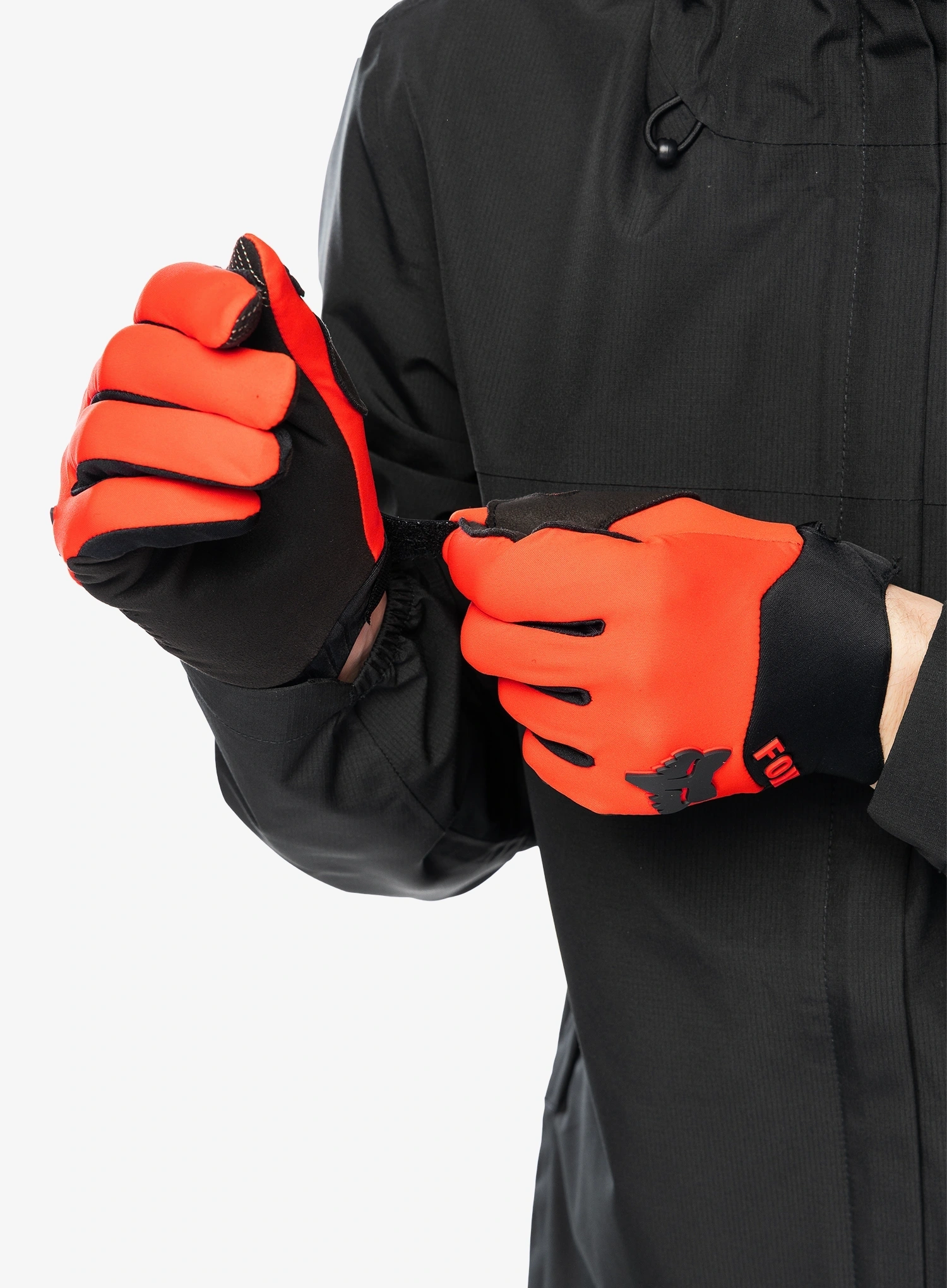 Kolesarske rokavice Fox Defend Wind Offroad Glove - fluo red