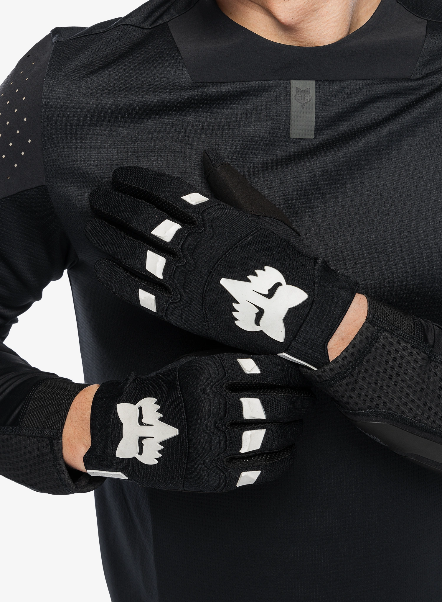 Kolesarske rokavice Fox Dirtpaw Glove - black/black/white