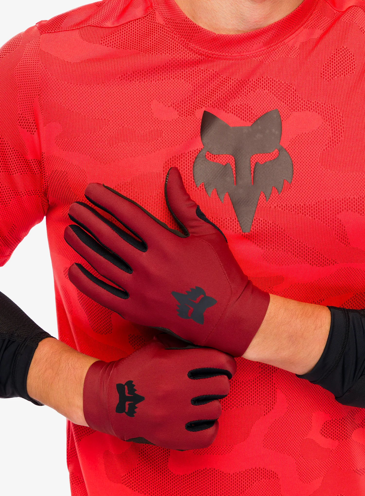 Kolesarske rokavice Fox Flexair Glove - rust