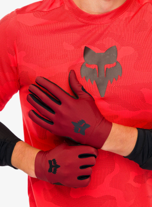 Kolesarske rokavice Fox Flexair Glove - rust