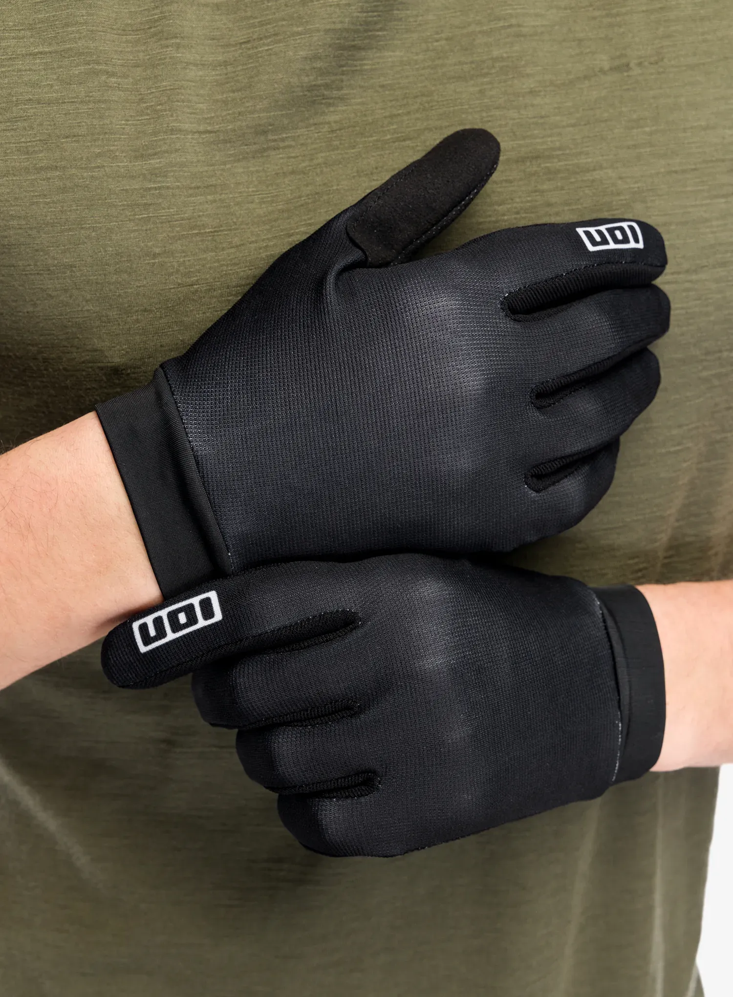 Kolesarske rokavice ION Logo - black