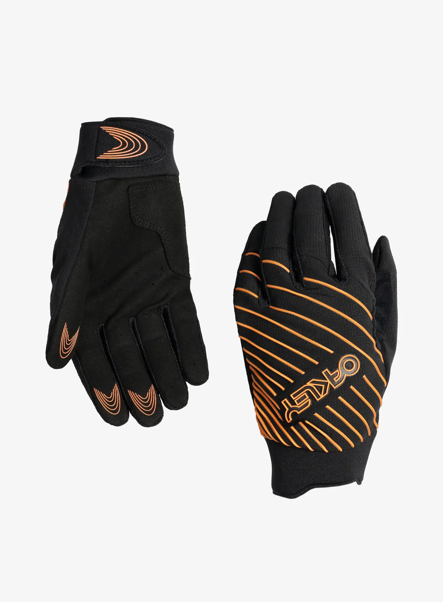 Kolesarske rokavice Oakley Drop In MTB Glove 2.0 - blackout/soft orange