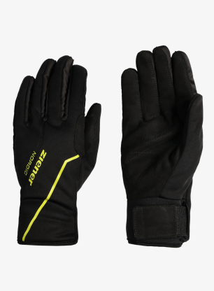 Softshell rokavice Ziener Ultimo PR - black/lime