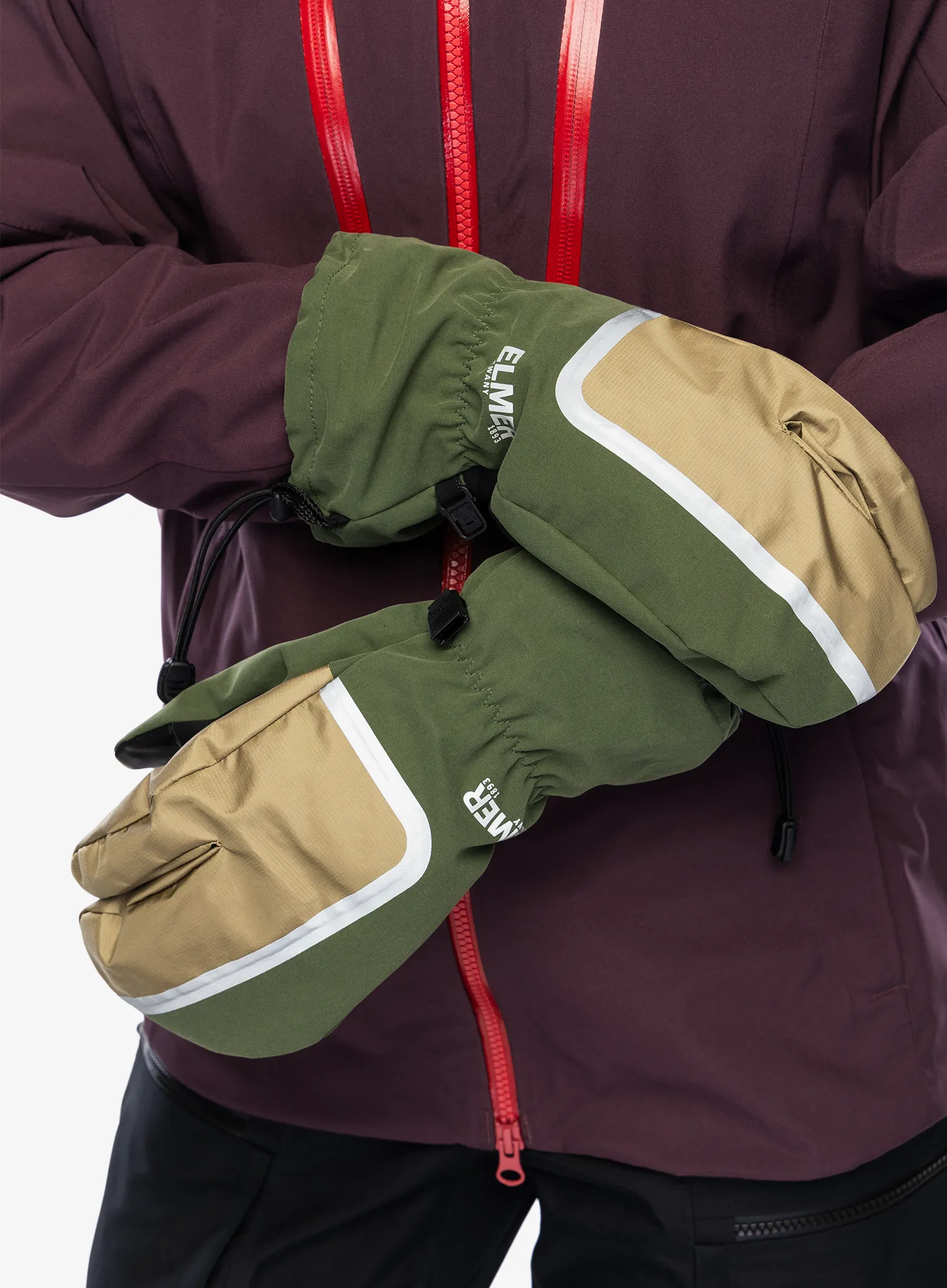 Vetrotesne rokavice Elmer EM510 Windproof Over Trigger Mitten - khaki