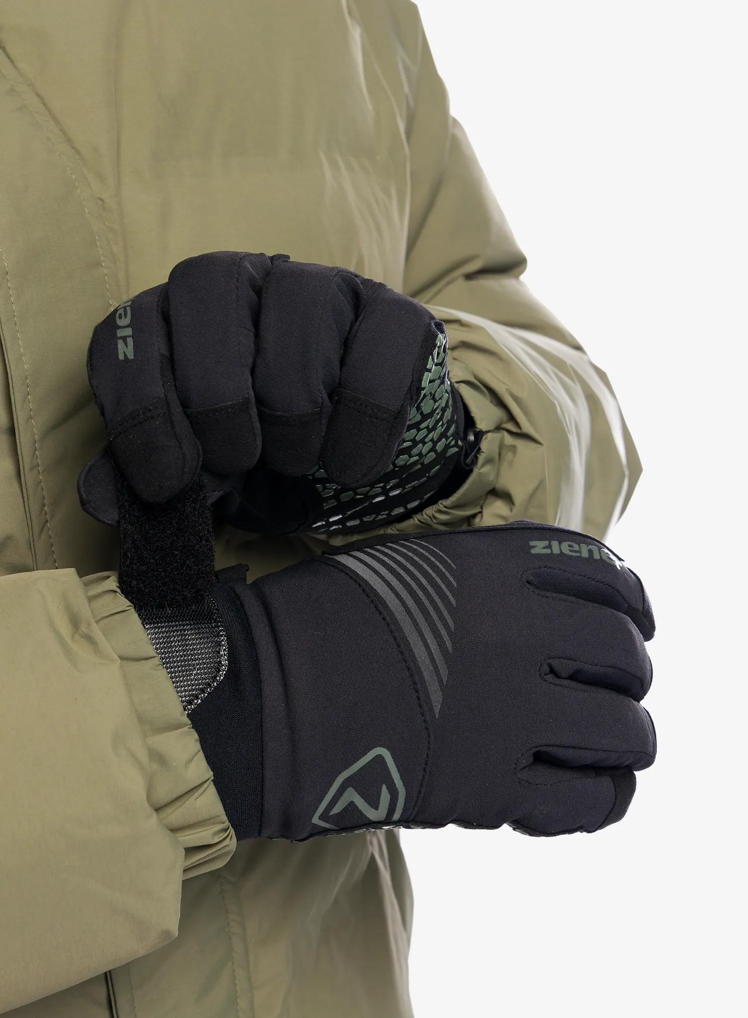 Rokavice Ziener Gyrno - green mud