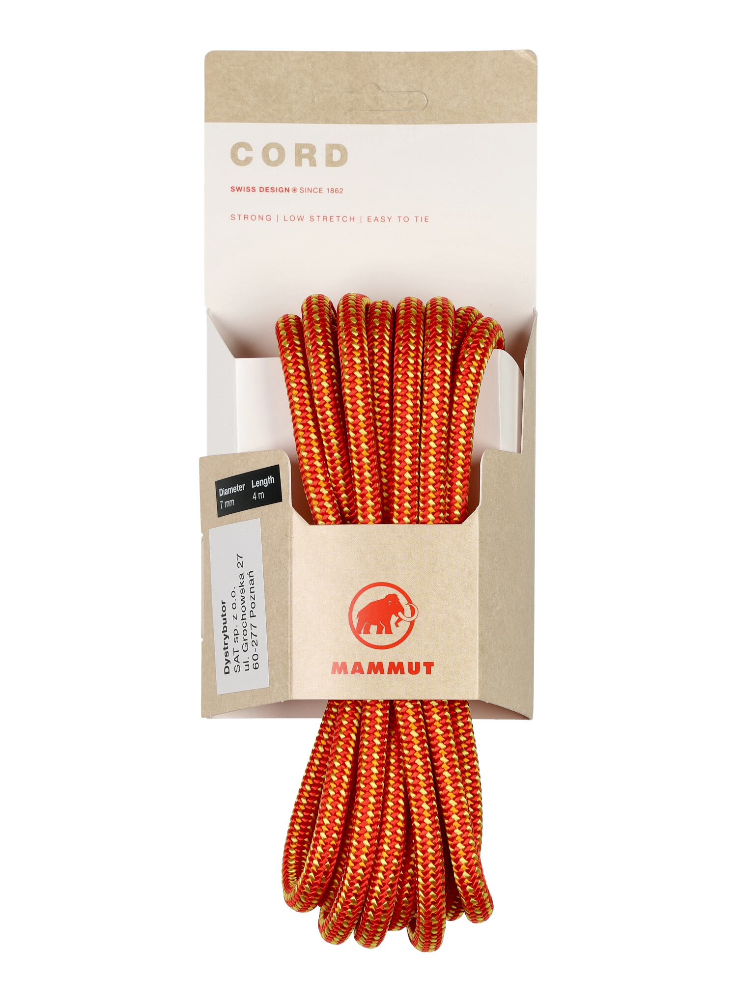 Pomožna vrv Mammut 7.0 Cord POS 4 m - orange/orange