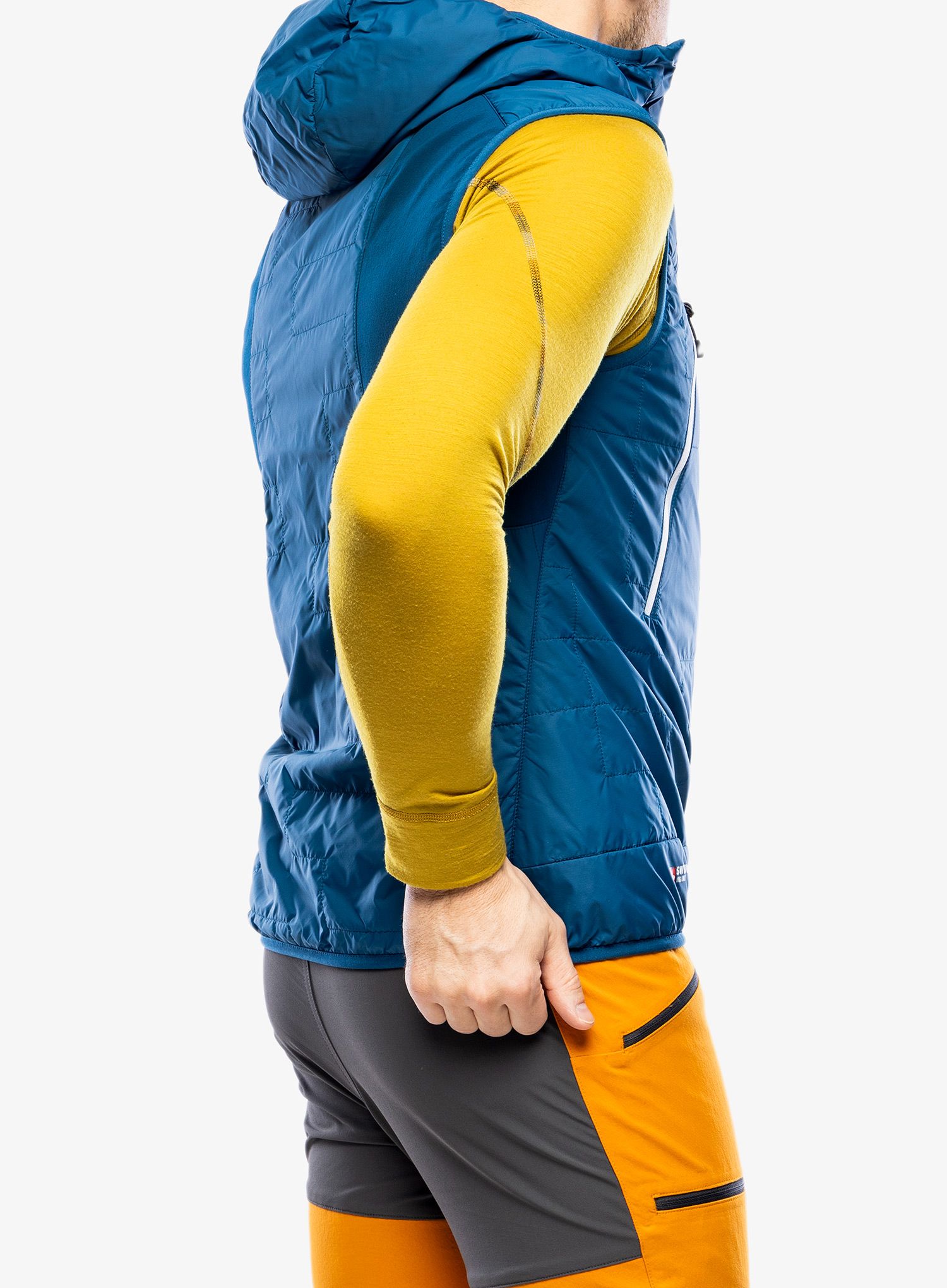 Podložen brezrokavnik Ortovox Swisswool Piz Boe Vest - petrol blue