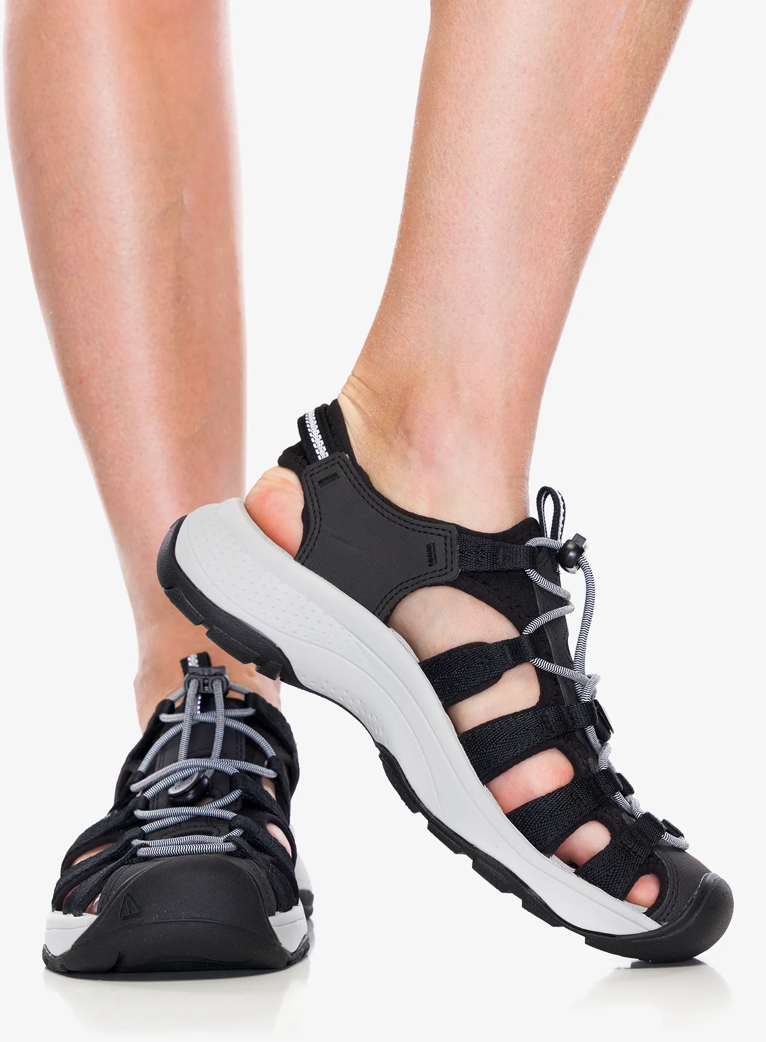 Ženski pohodniški sandali Keen Astoria West Sandal - black/grey