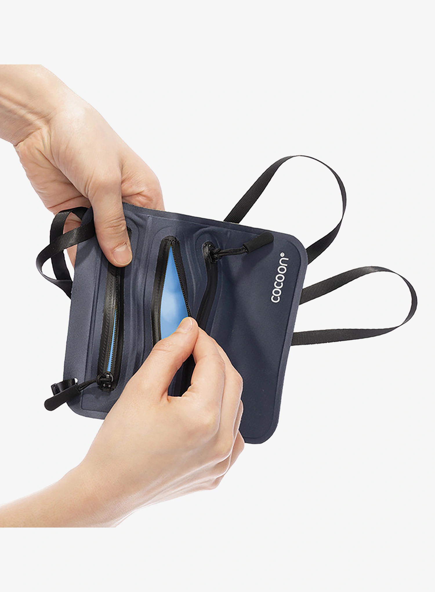 Torbica za čez ramo Cocoon Secret Neck Wallet - navy/blue