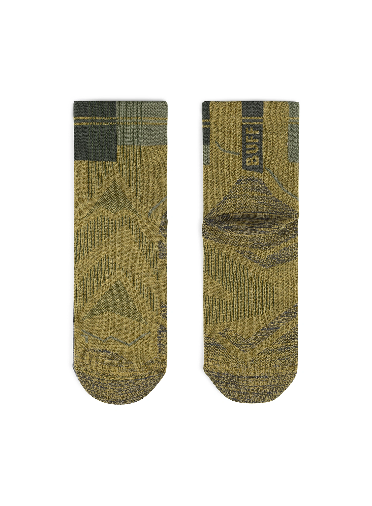 Tekaške nogavice Buff Coolnet Quarter Sock CQ - khaki