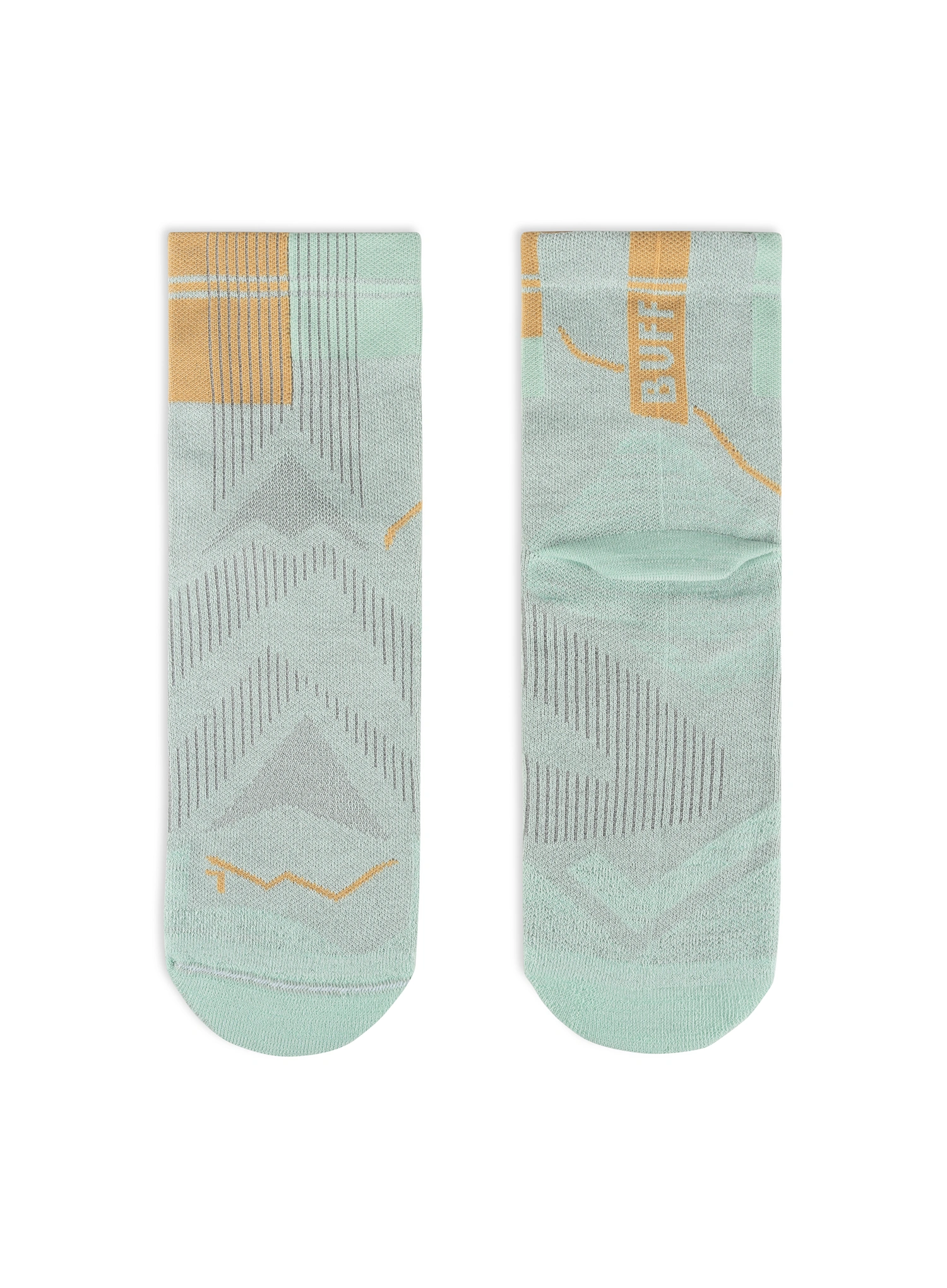 Tekaške nogavice Buff Coolnet Quarter Sock CQ - seagrove green
