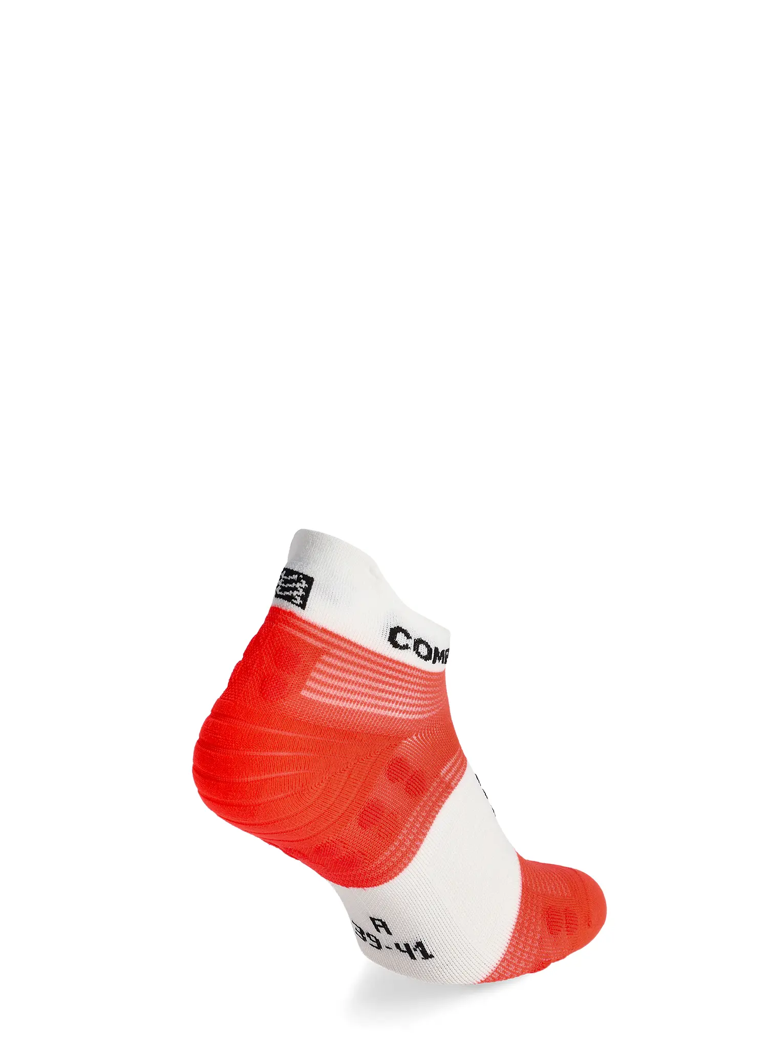 Tekaške nogavice Compressport Pro Racing Socks v4.0 Run Low - fluo red/white