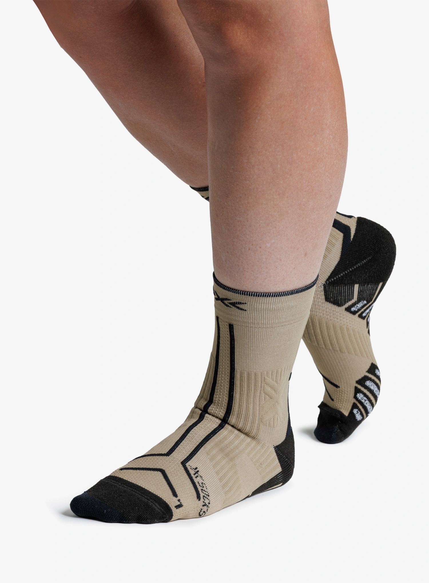 Tekaške nogavice X-Socks Trailrun Terraskin Expert Crew - sand/dark sand
