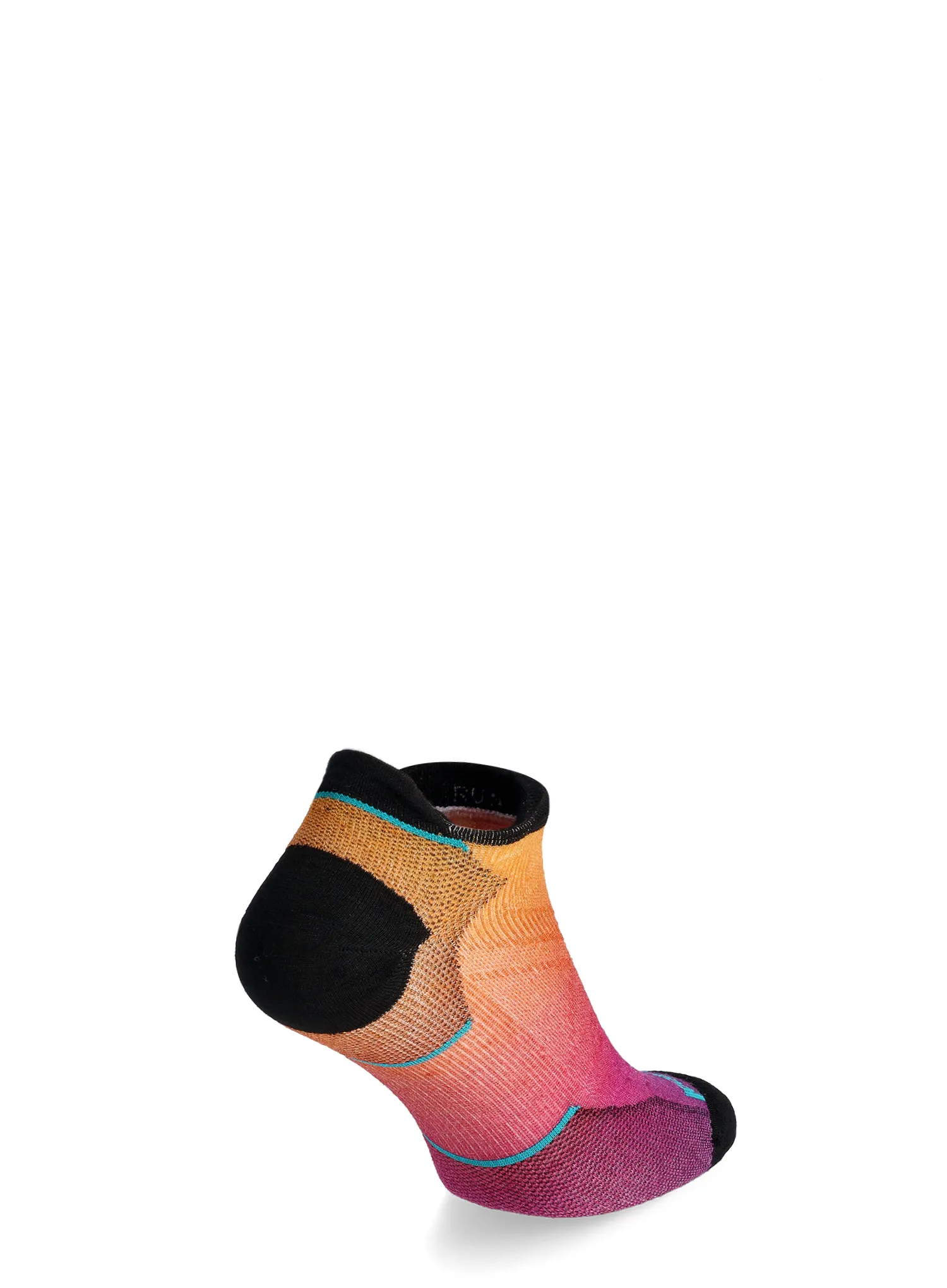 Ženske nogavice za tek Smartwool Run Zero Cushion Ombre Print Low Ankle Socks - tandoori orange