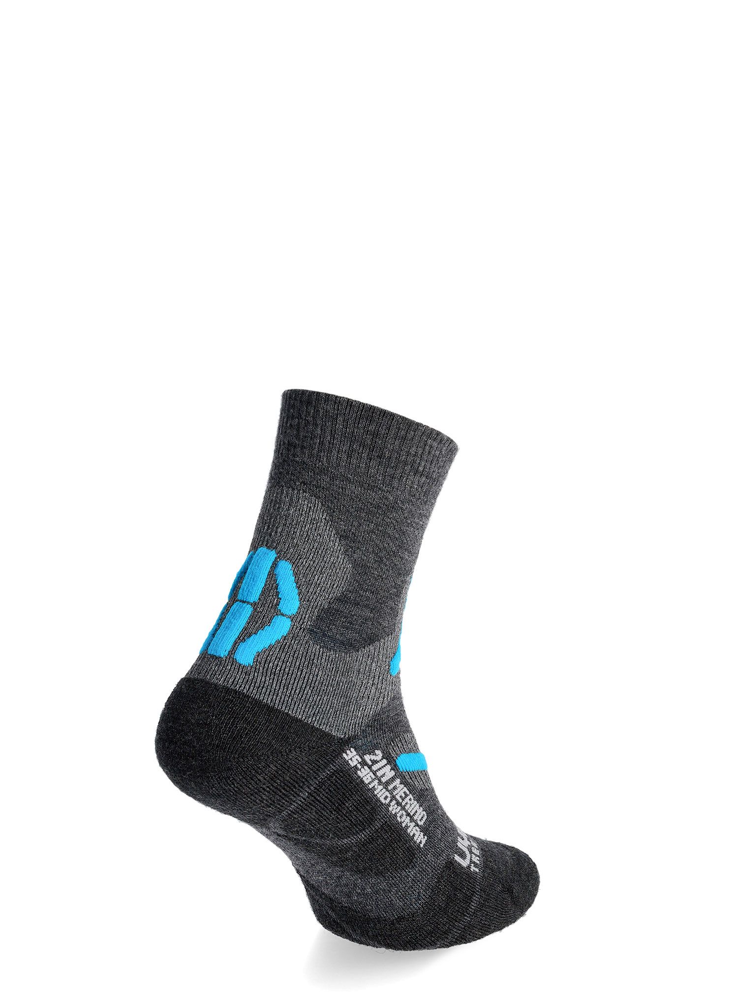 Ženske nogavice UYN Trekking 2IN Merino Mid Socks - mid grey/turquoise