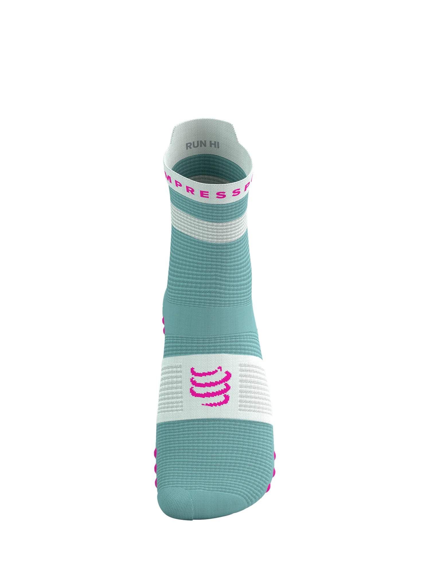 Tekaške nogavice Compressport Pro Racing Socks v4.0 Run High - ether/neon pink