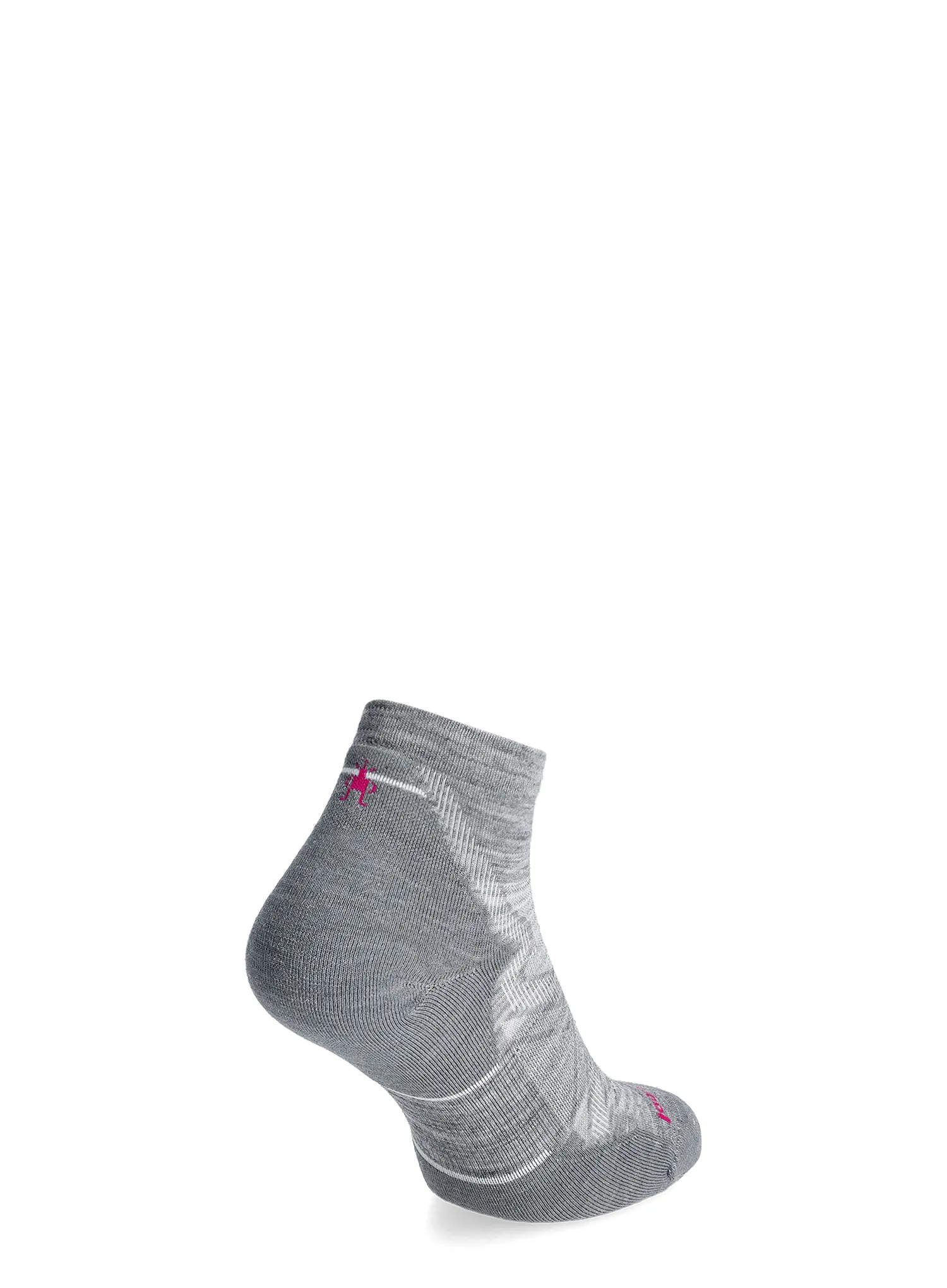 Ženske tekaške nogavice Smartwool Run Targeted Cushion Ankle Socks - light gray/white