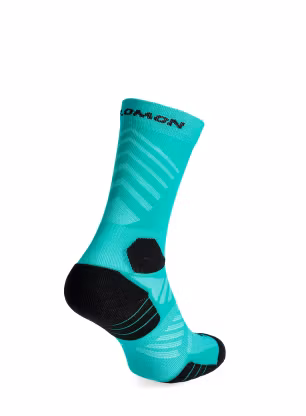 Tekaške nogavice Salomon Aero Crew - dynasty green/waterfall