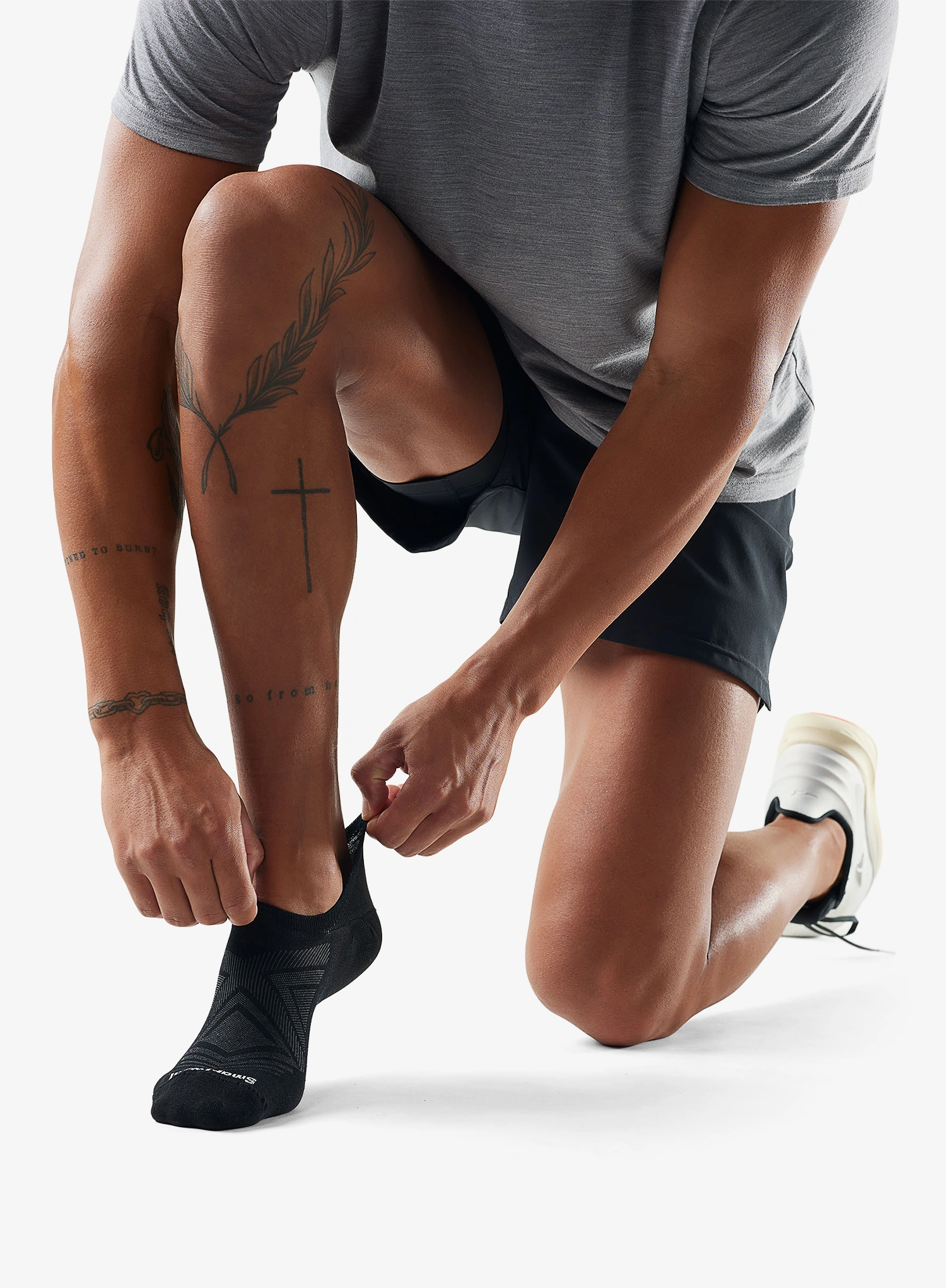 Tekaške nogavice Smartwool Run Zero Cushion No Show Socks - black