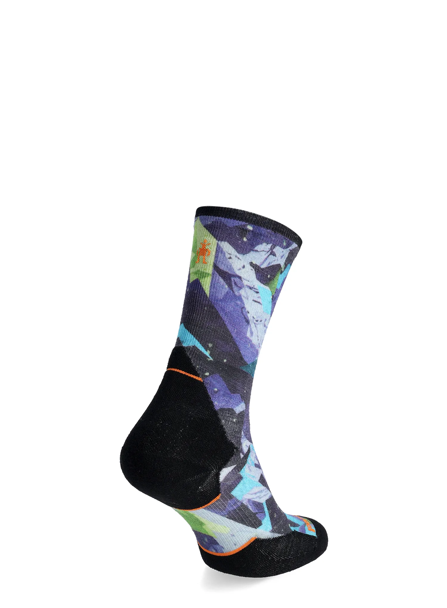 Tekaške nogavice Smartwool Trail Run Targeted Cushion Summit Sector Print Crew Socks - nightfall blue