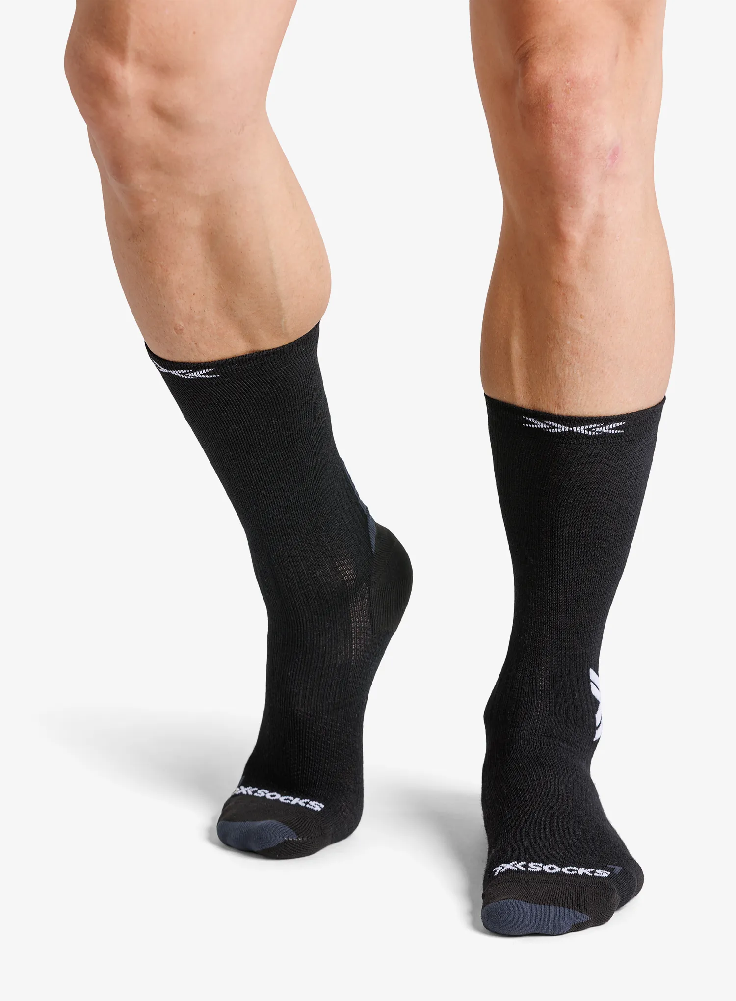 Tekaške nogavice X-Socks Run Discover Merino Crew - x black/light grey