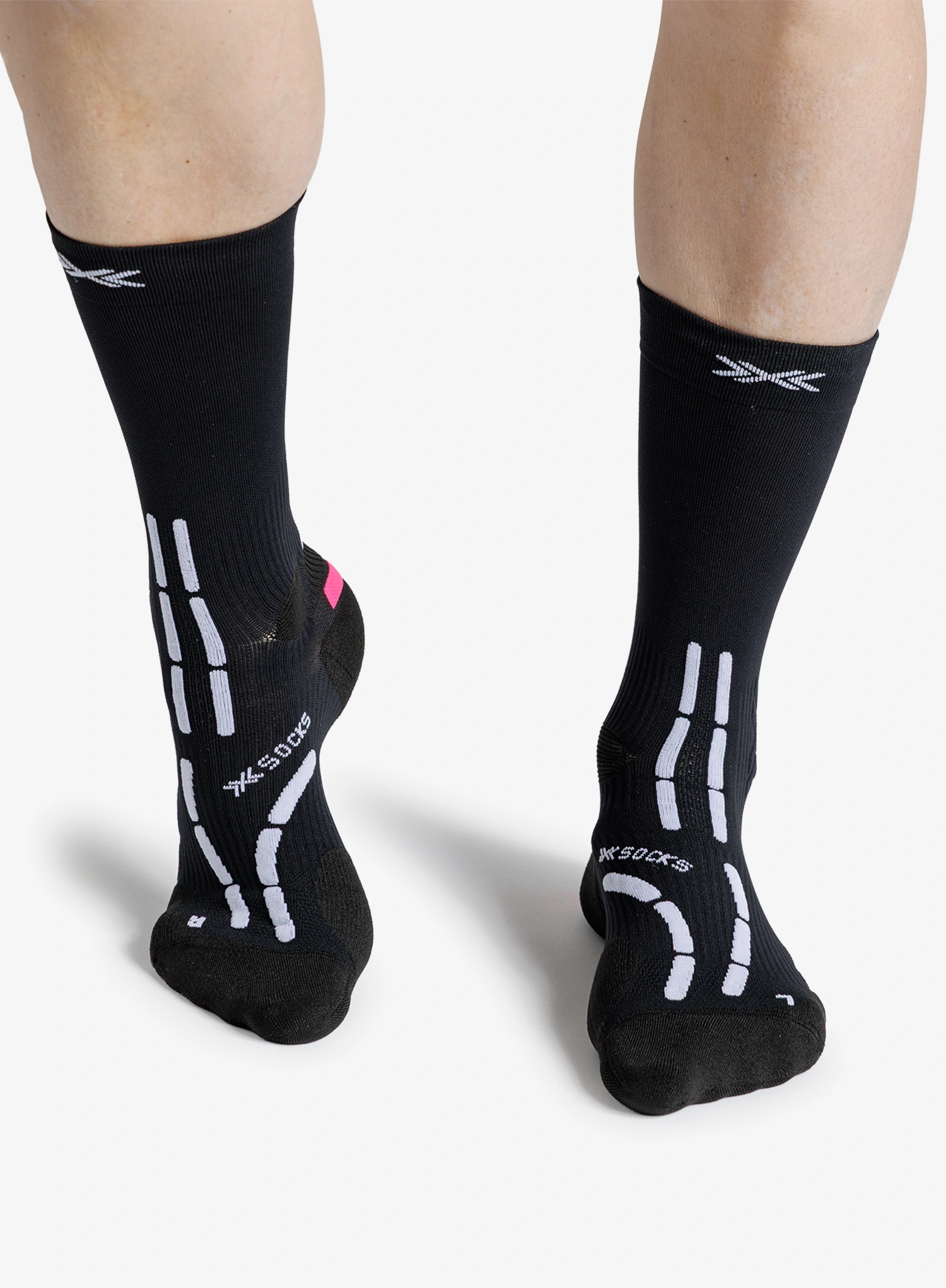Tekaške nogavice X-Socks Trail Anatomix Crew - x black/x white
