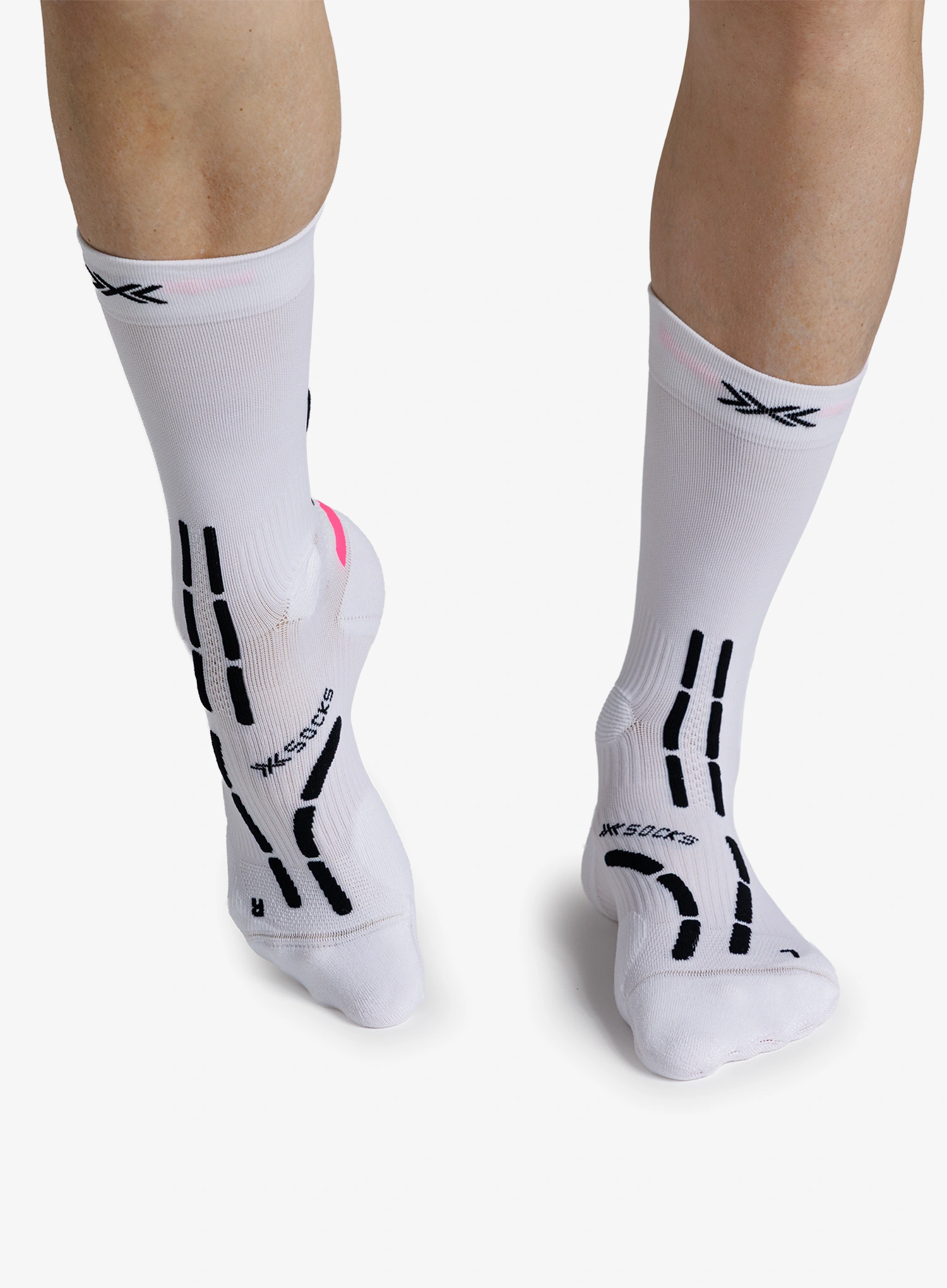 Tekaške nogavice X-Socks Trail Anatomix Crew - x white/x black