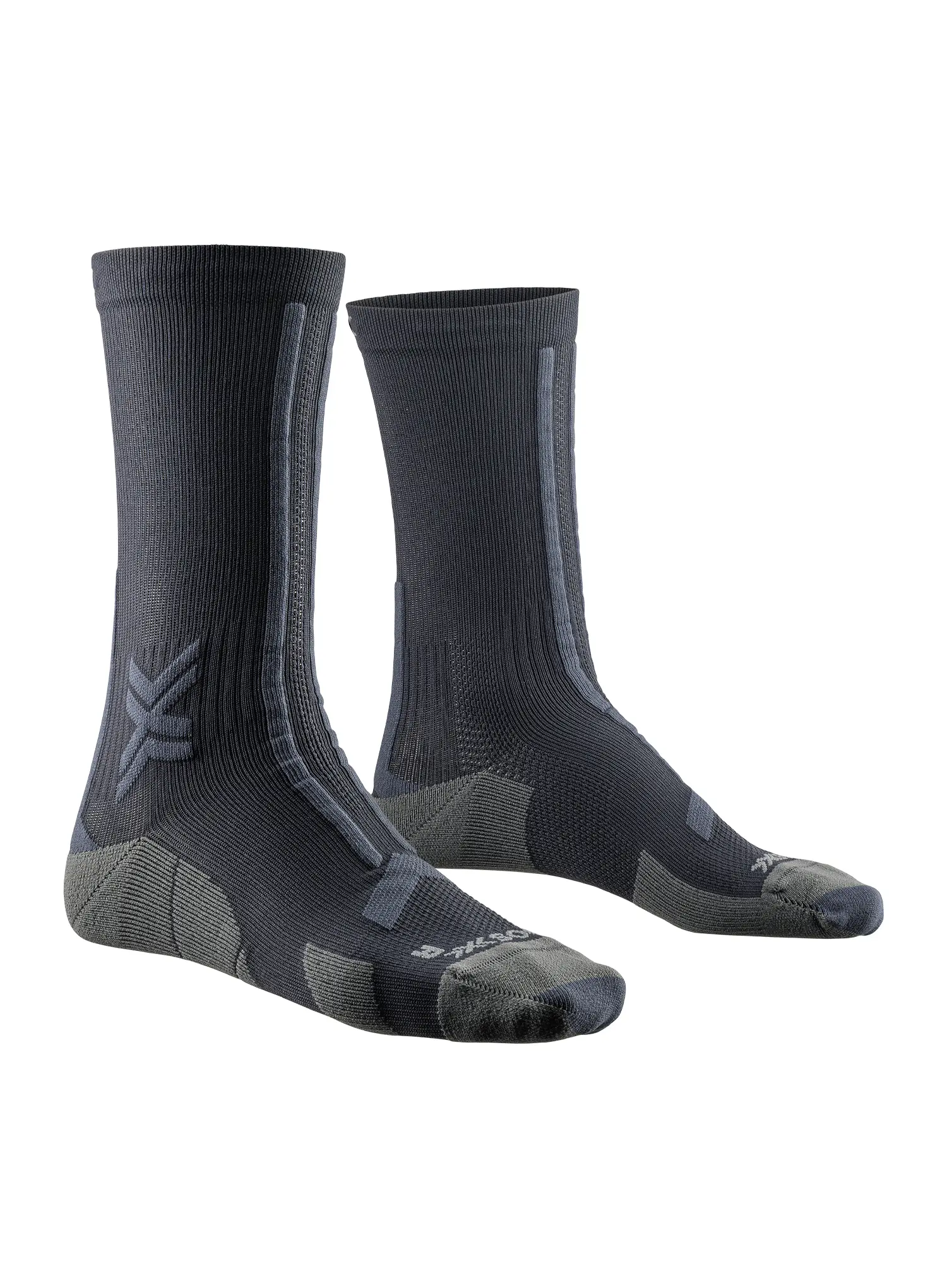 Tekaške nogavice X-Socks Trail Run Discover Crew - black/charcoal
