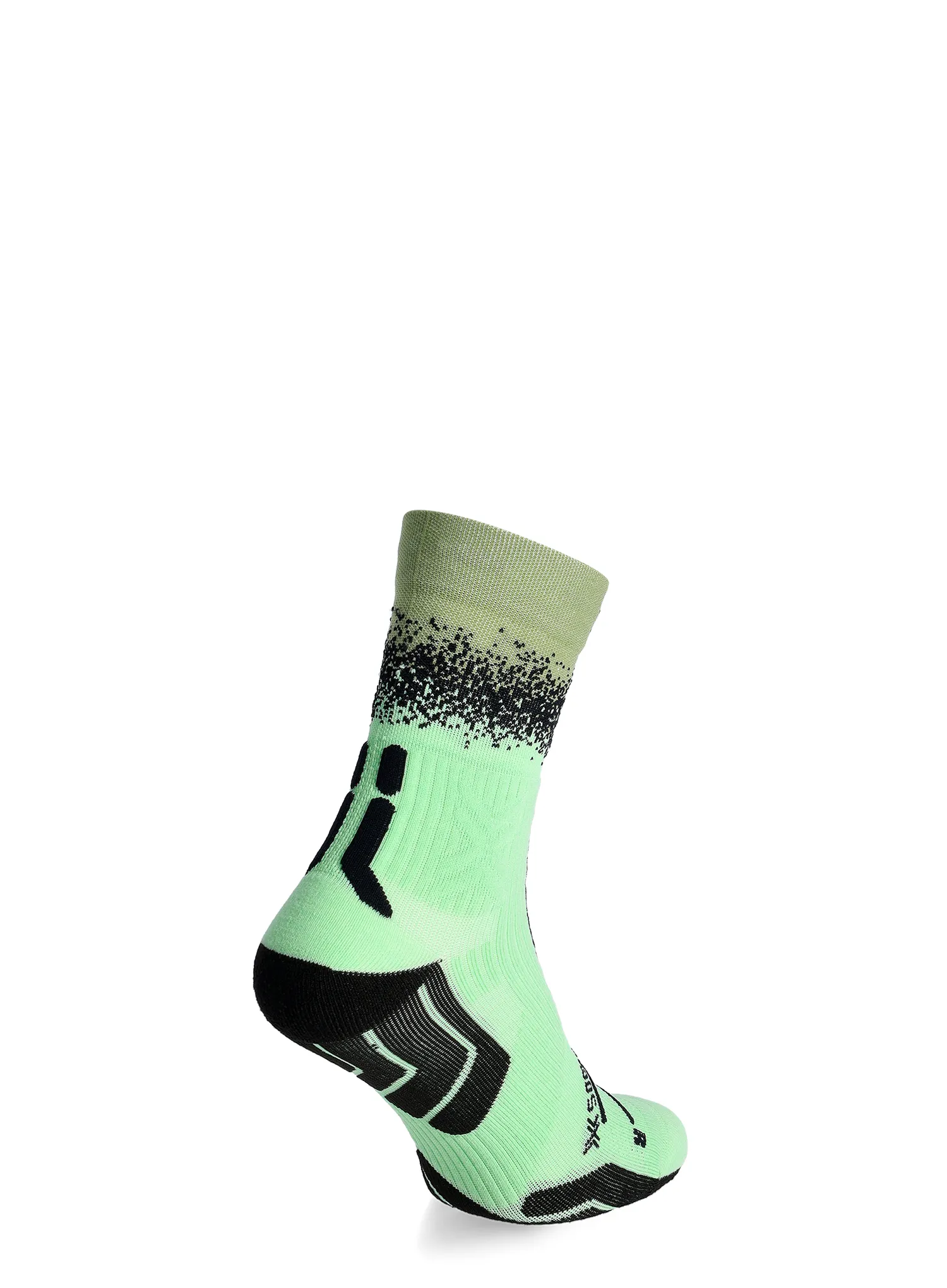 Tekaške nogavice X-Socks Trailrun Terraskin Perform Crew - digital lime/x black