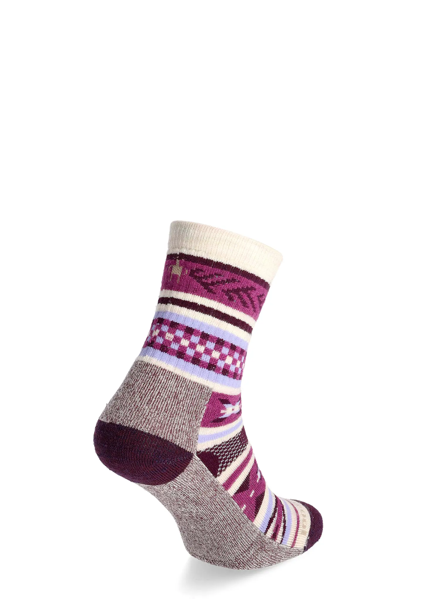 Merino nogavice Smartwool Everyday Cabin Games Crew Socks - meadow mauve