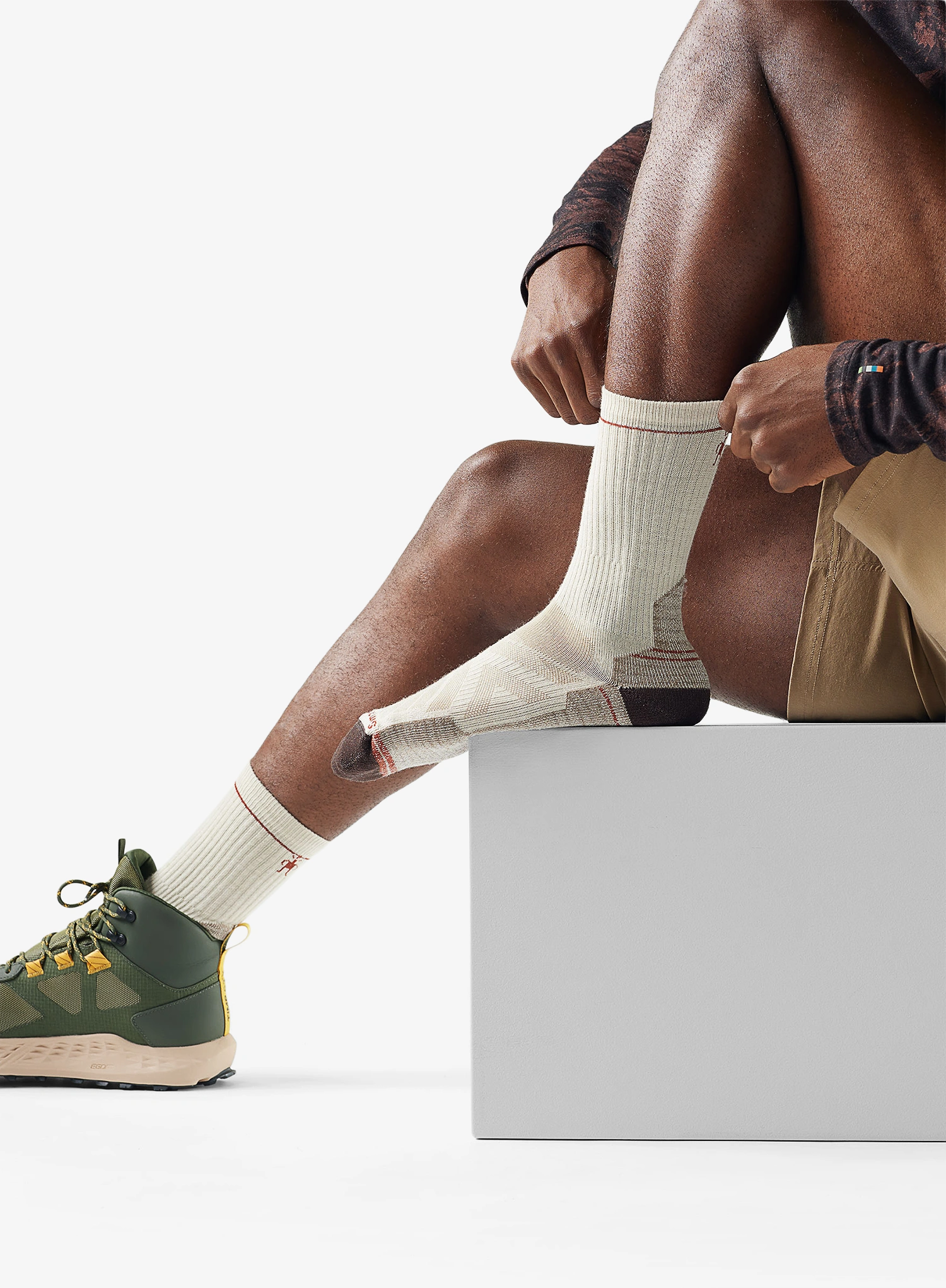 Merino nogavice Smartwool Hike Light Cushion Crew Socks - natural