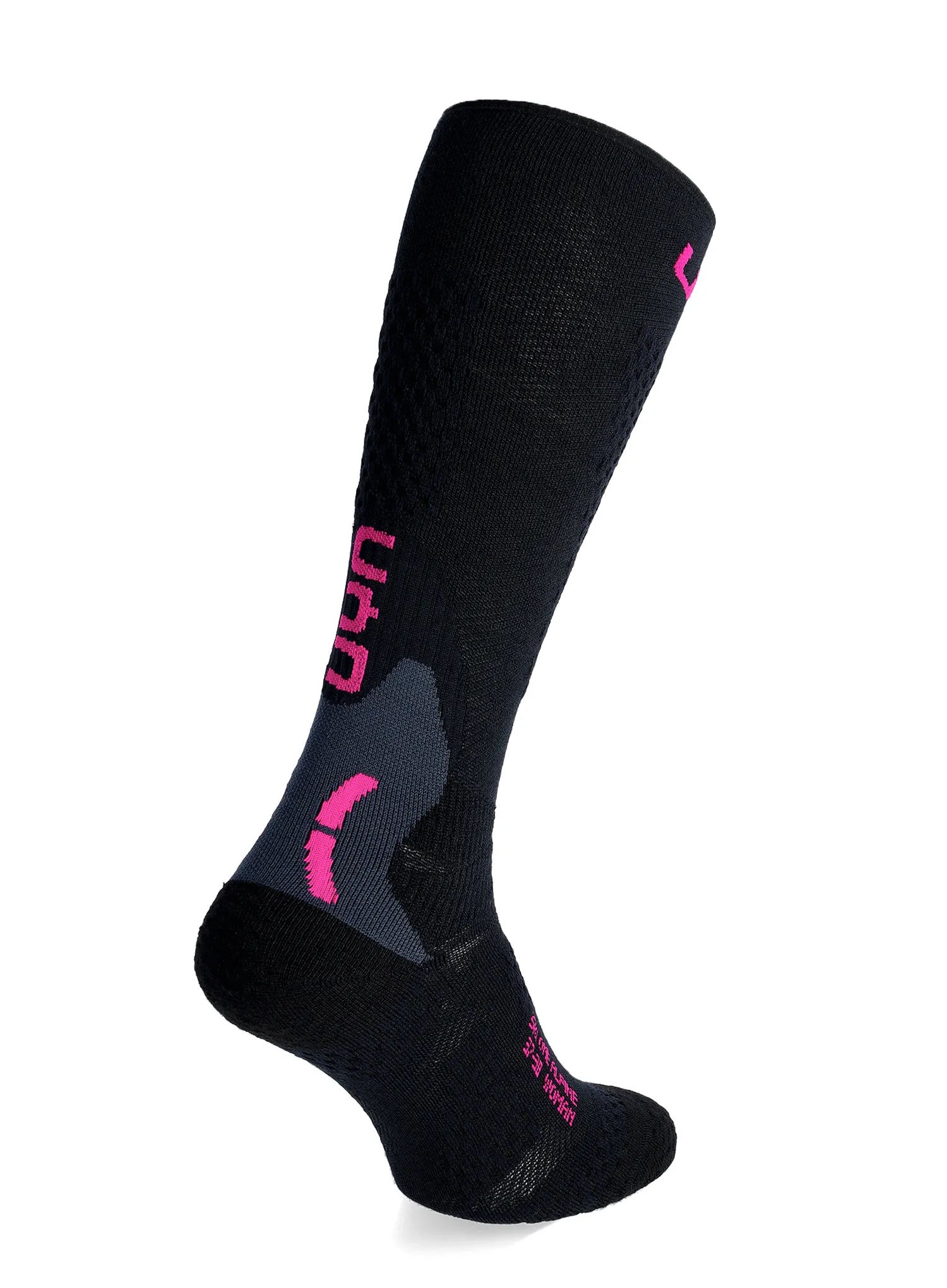 Ženske smučarske nogavice UYN Ski One Alpine Merino Socks - black/pink